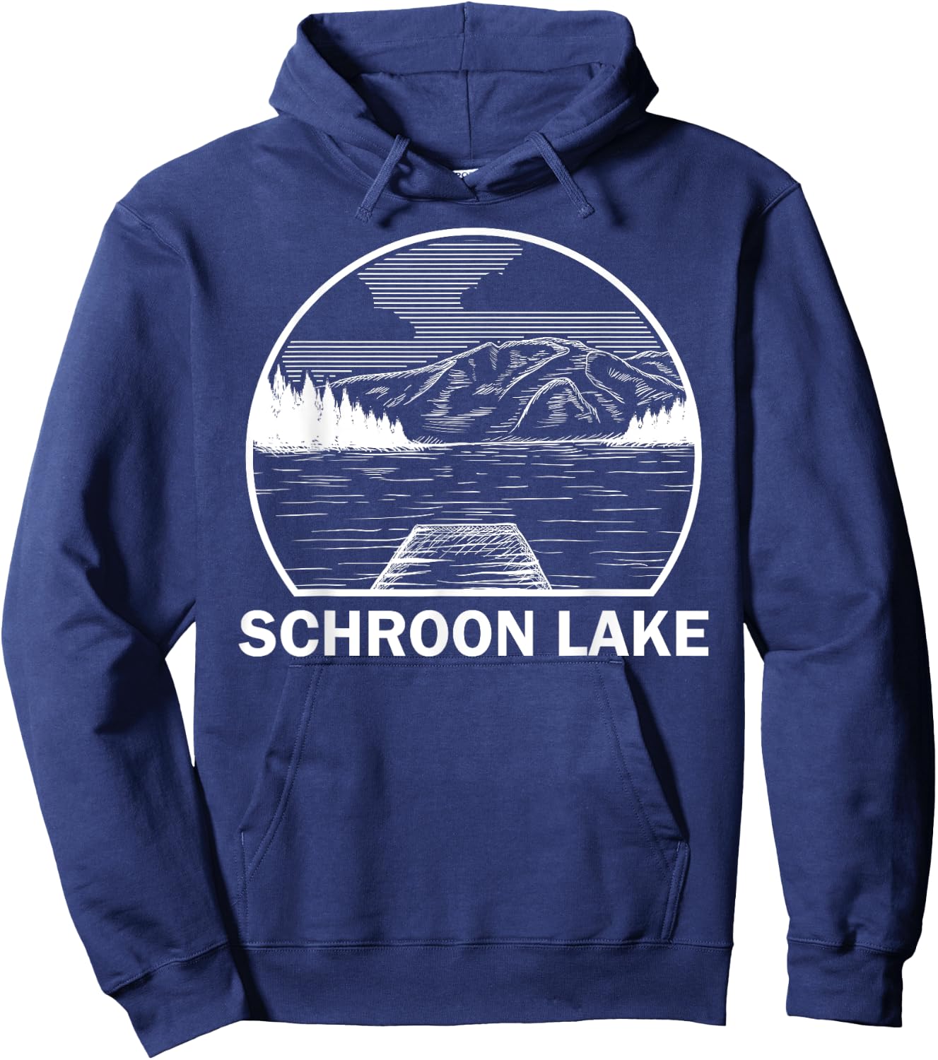 SCHROON LAKE NEW YORK Funny Fishing Camping Summer Gift Women Girls Kids Hoodie - Hoodie | Navy