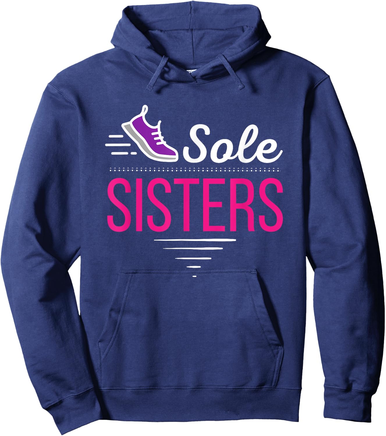 Running Sole Sisters Ladies Marathon Race Day Team Hoodie - Hoodie | Navy