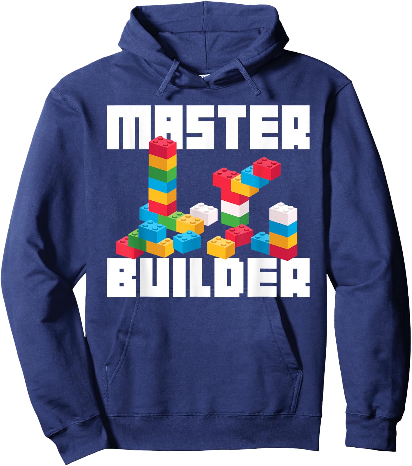 Cool Master Builder Funny Building Blocks Gift Men Women Hoodie - Hoodie | Navy
