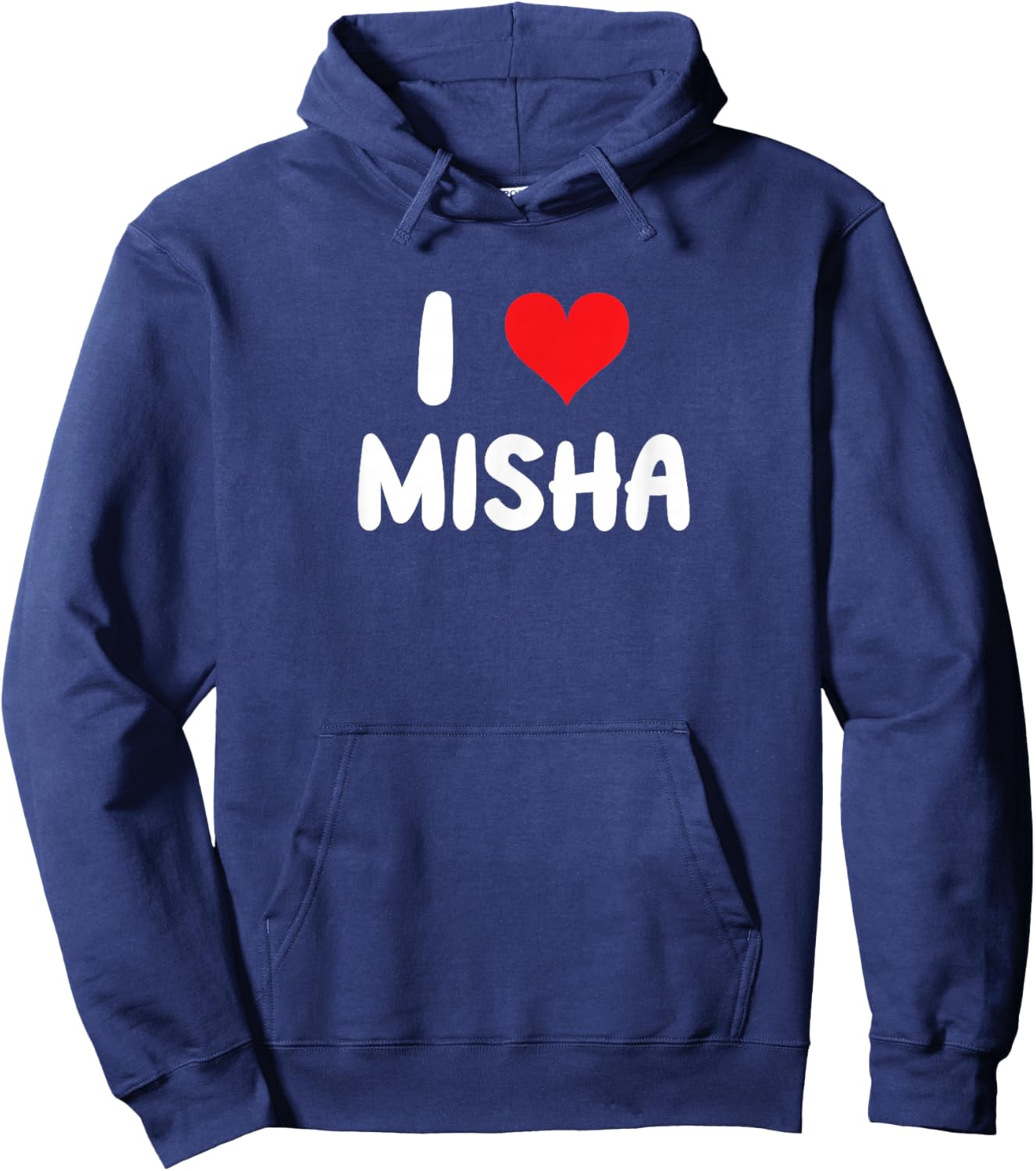 I Love Misha - Heart Hoodie - Hoodie | Navy