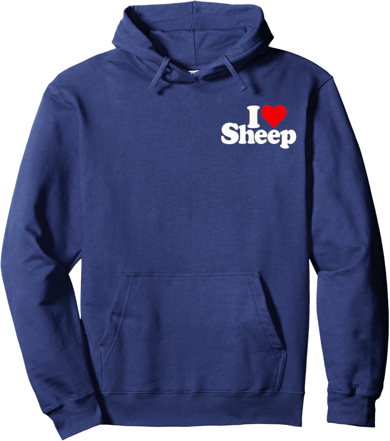 I Love Heart Sheep Livestock Hoodie - Hoodie | Navy