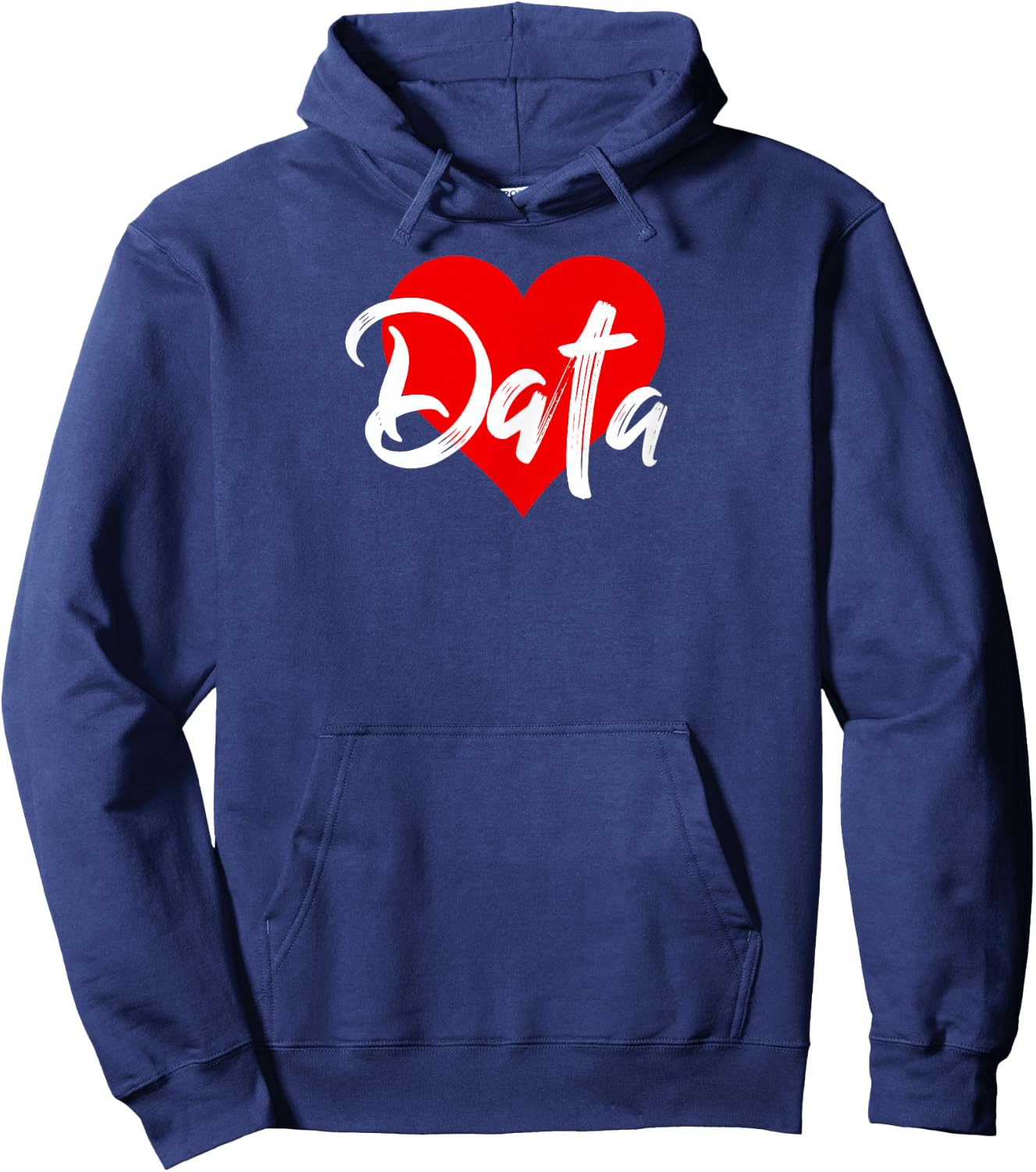 I Love Data Information Lover Gift Hoodie - Hoodie | Navy