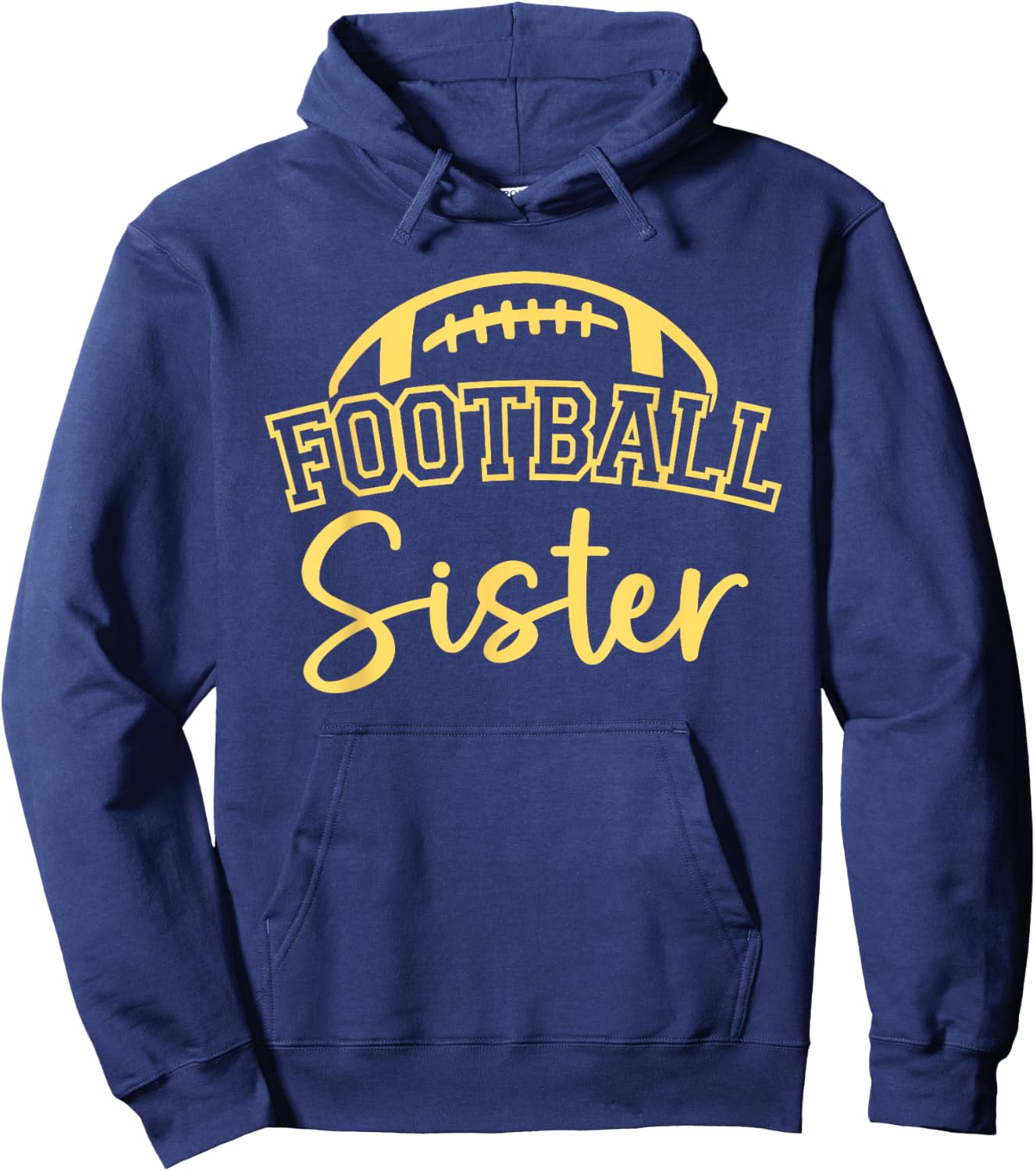 Football Sister Matching Family Football Hoodie - Hoodie | Navy