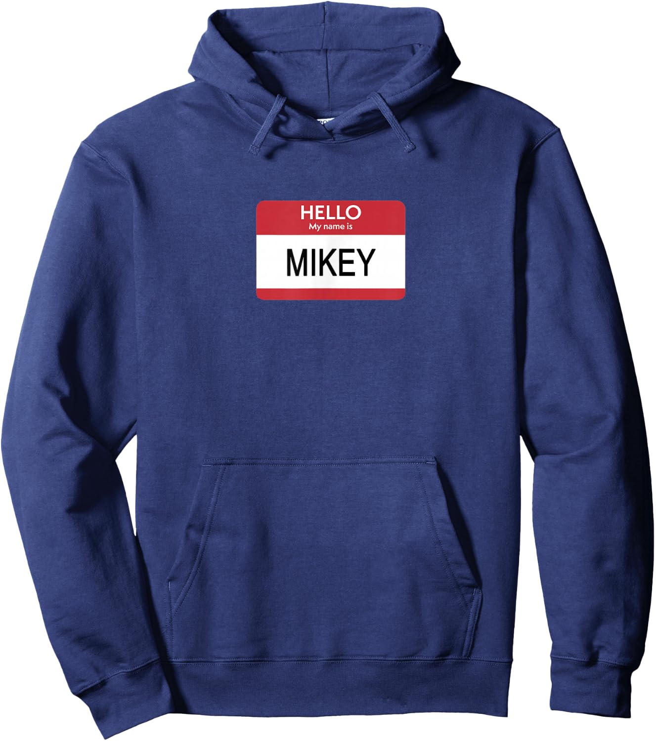 Hello My Name Is Mikey Name Tag Sticker Label Hoodie - Hoodie | Navy