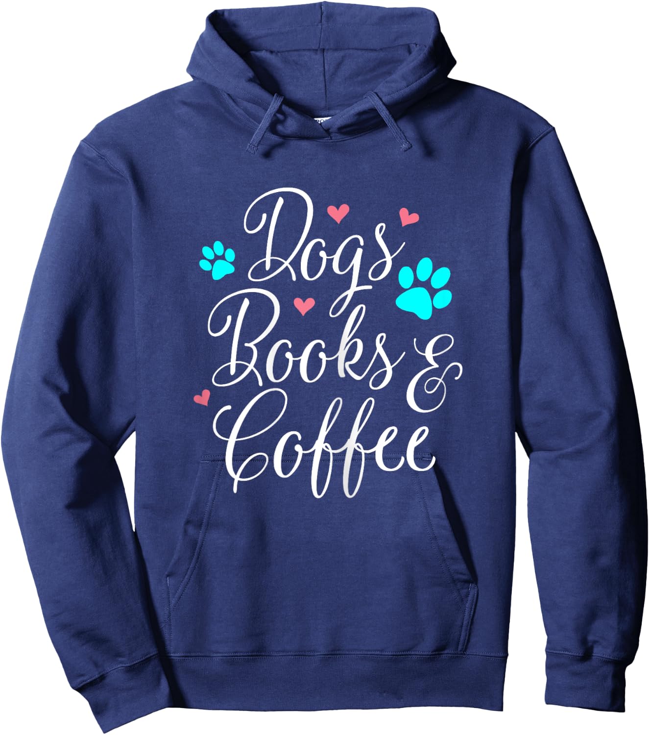 Dogs Books And Coffee Hoodie - Hoodie | Navy