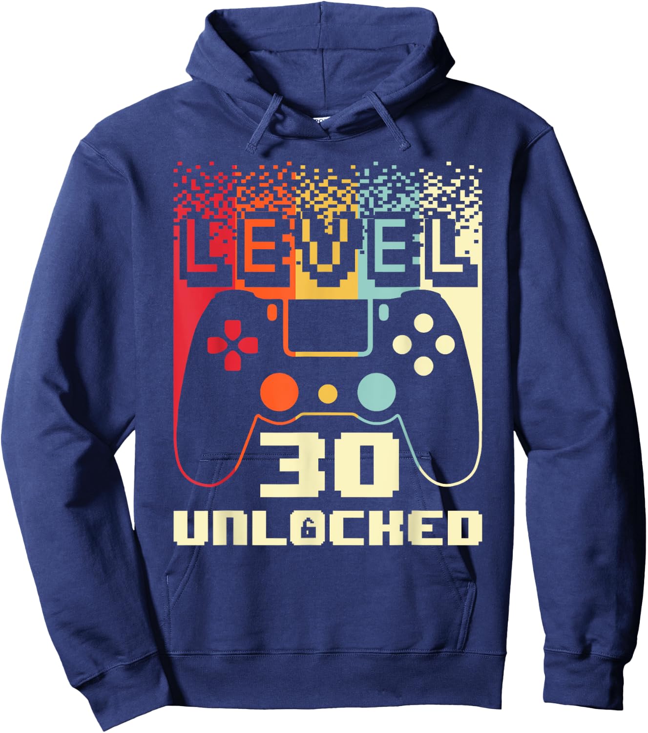30th Birthday Level 30 Unlocked Gamer 30 Year Old Hoodie - Hoodie | Navy