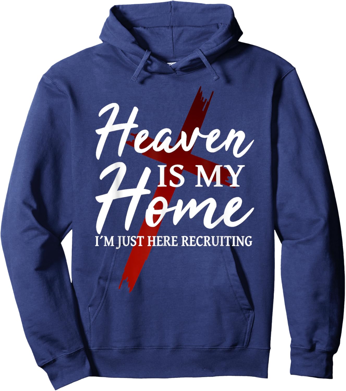 Religion Cross Love Jesus Christ Christian God Jesus Faith Heaven is my home - -Adults - Black - Short Sleeve - Small Hoodie - Hoodie | Navy