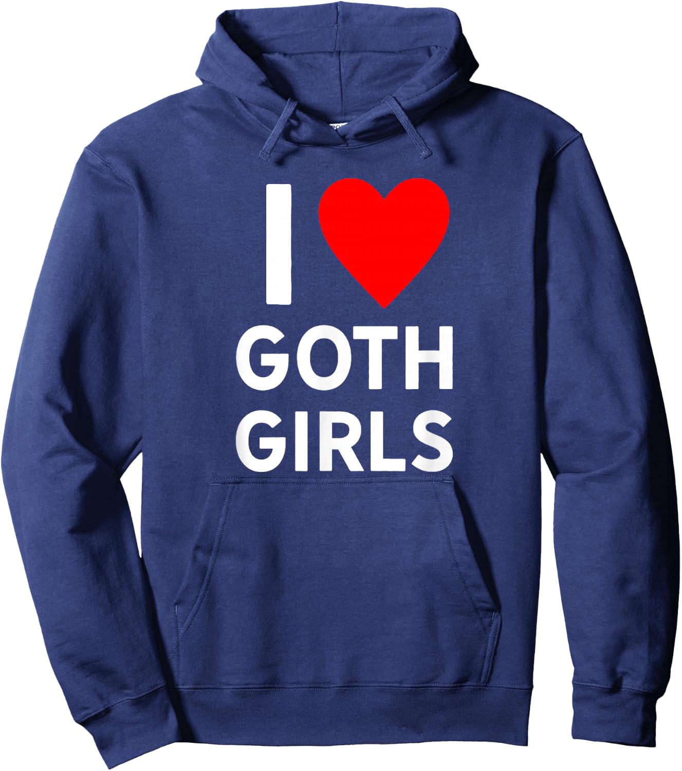 Love Goth Girls Heart Trendy Egirl Eboy GF Aesthetic Vibe Hoodie - Hoodie | Navy