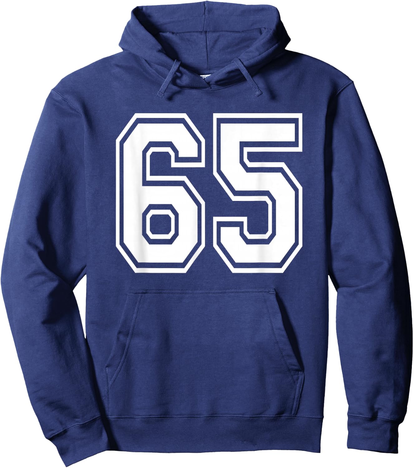 Number 65 Numbered Uniform Sports Jersey Team 65th Birthday Hoodie - Hoodie | Navy