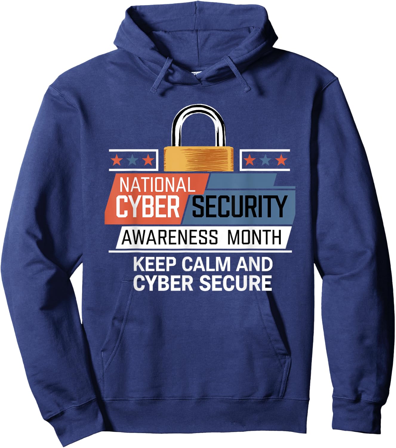 National Cyber Security Awareness Month Tech Security Team Hoodie - Hoodie | Navy