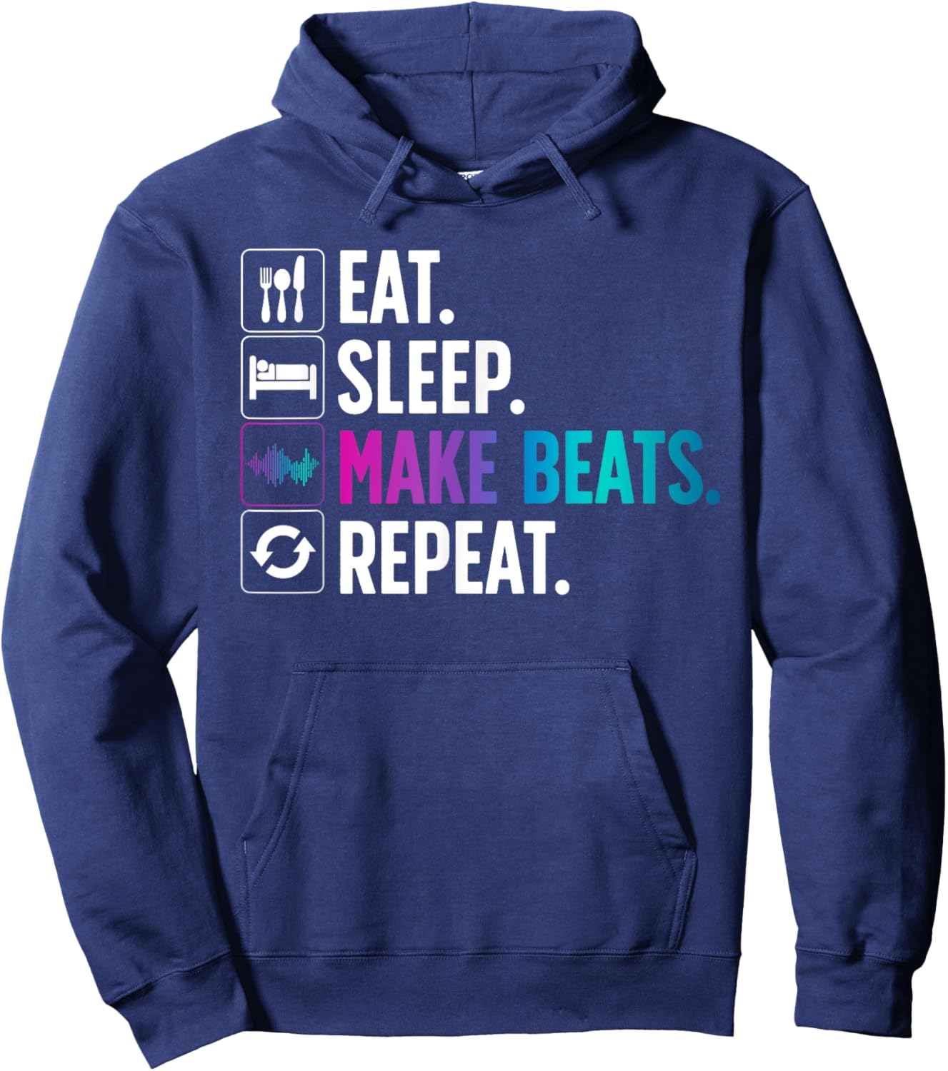 Cool Music Producer Women DJ Beatmaker EDM Musician Hoodie - Hoodie | Navy