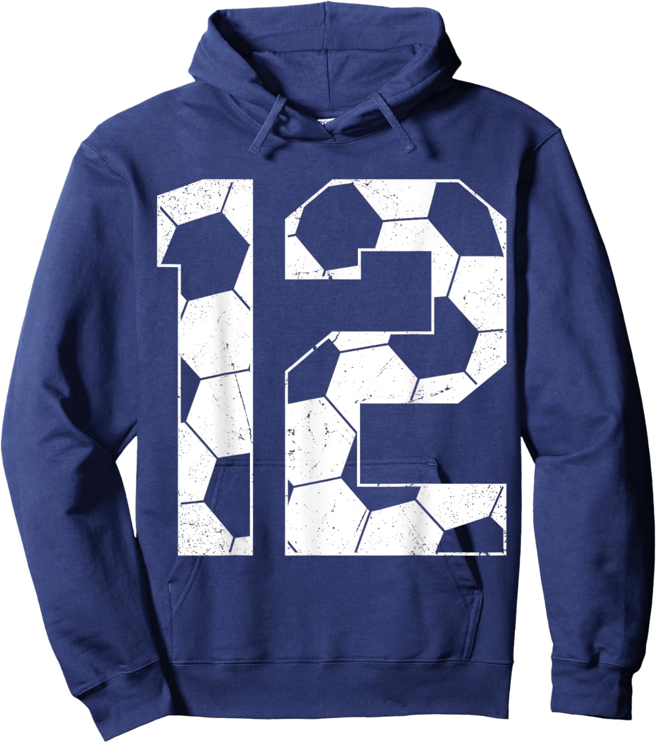 12th Birthday Boy Soccer Player Football 12 Years Old Hoodie - Hoodie | Navy