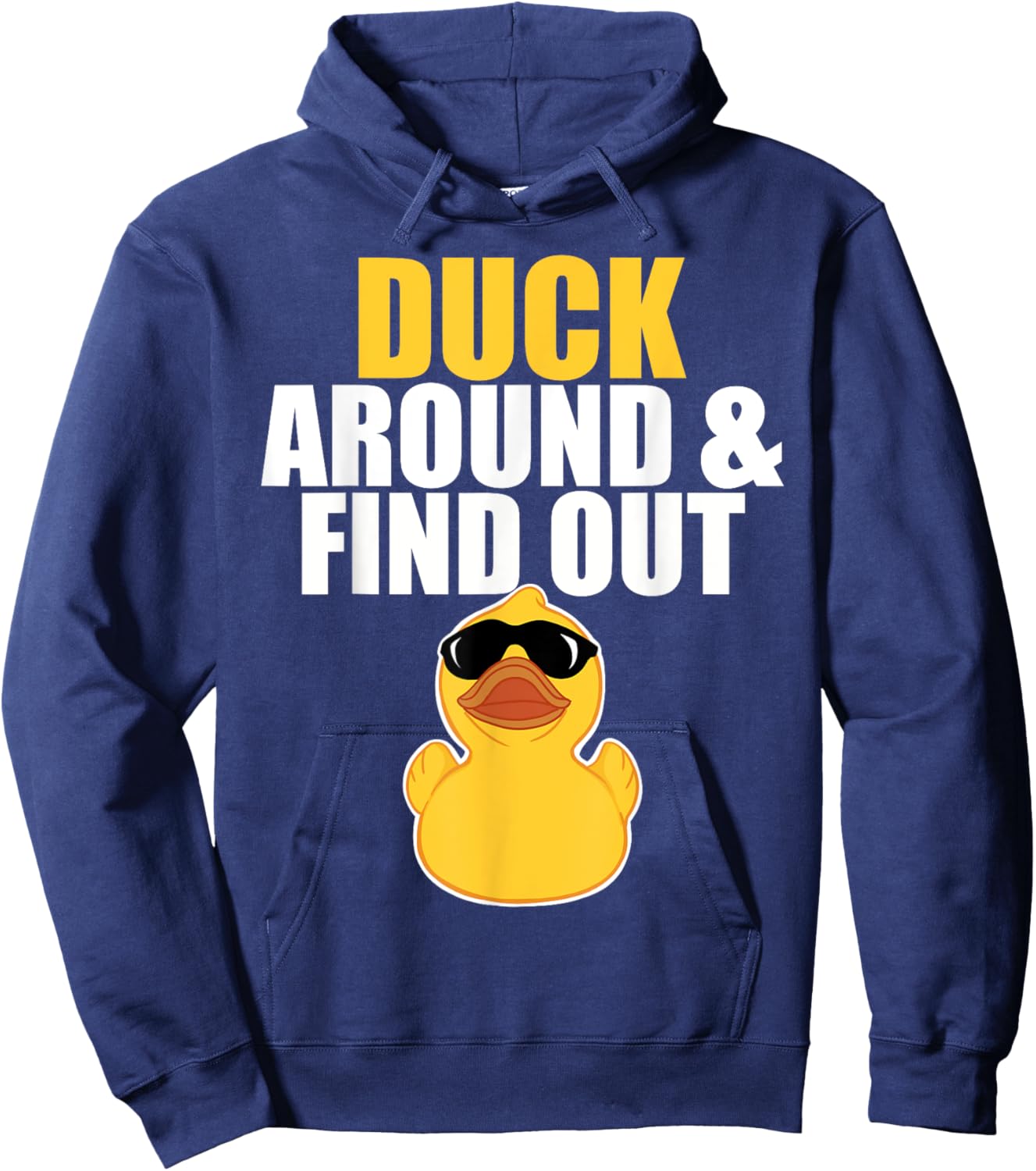 Miftees Duck Around and Find Out Kids Black Small Hoodie - Hoodie | Navy