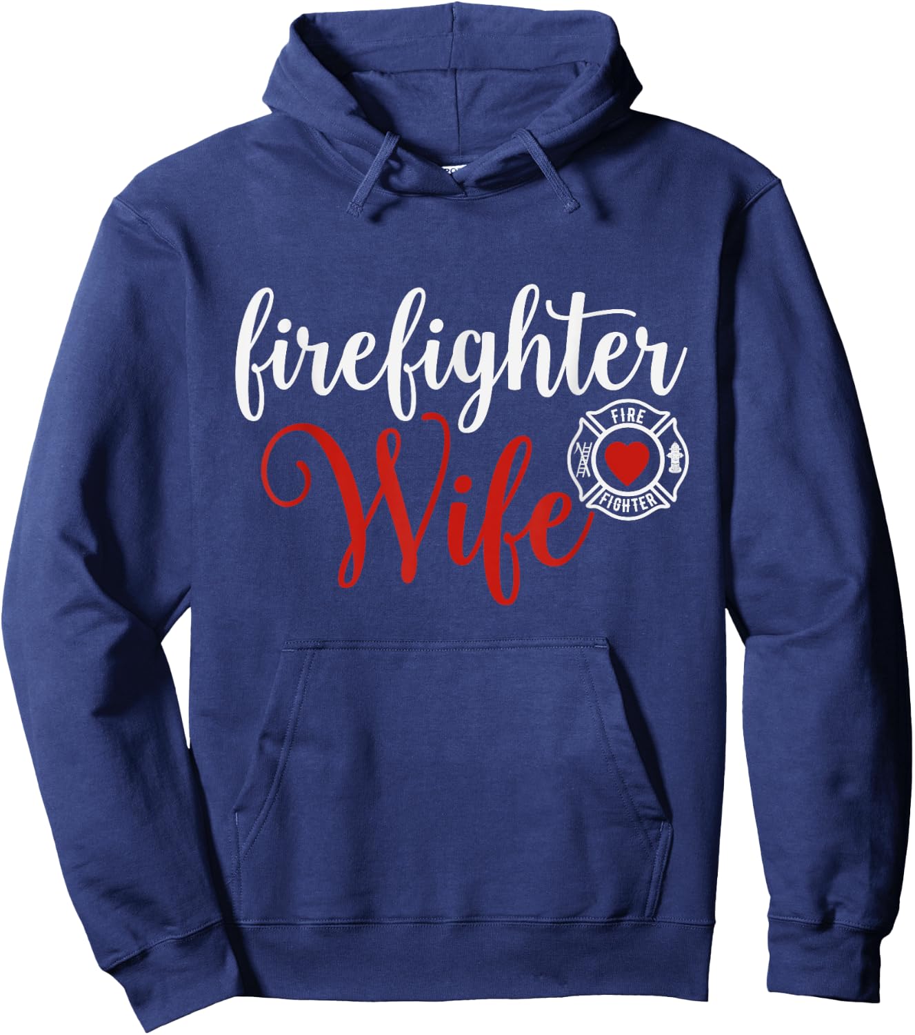 Firefighter Wife Gift Husband wife. Hoodie - Hoodie | Navy