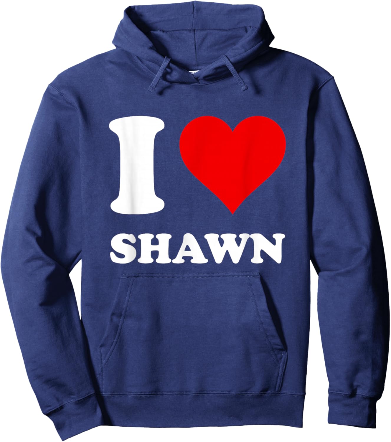 Red Heart I Love Shawn Hoodie - Hoodie | Navy