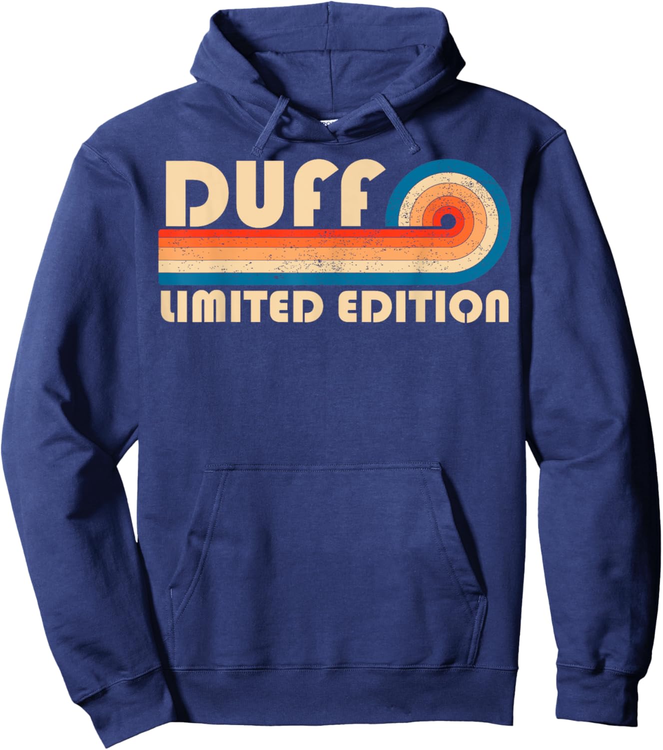 Last Name Matching Family Name DUFF Surname Retro Vintage 80s 90s Birthday Reunion Hoodie - Hoodie | Navy