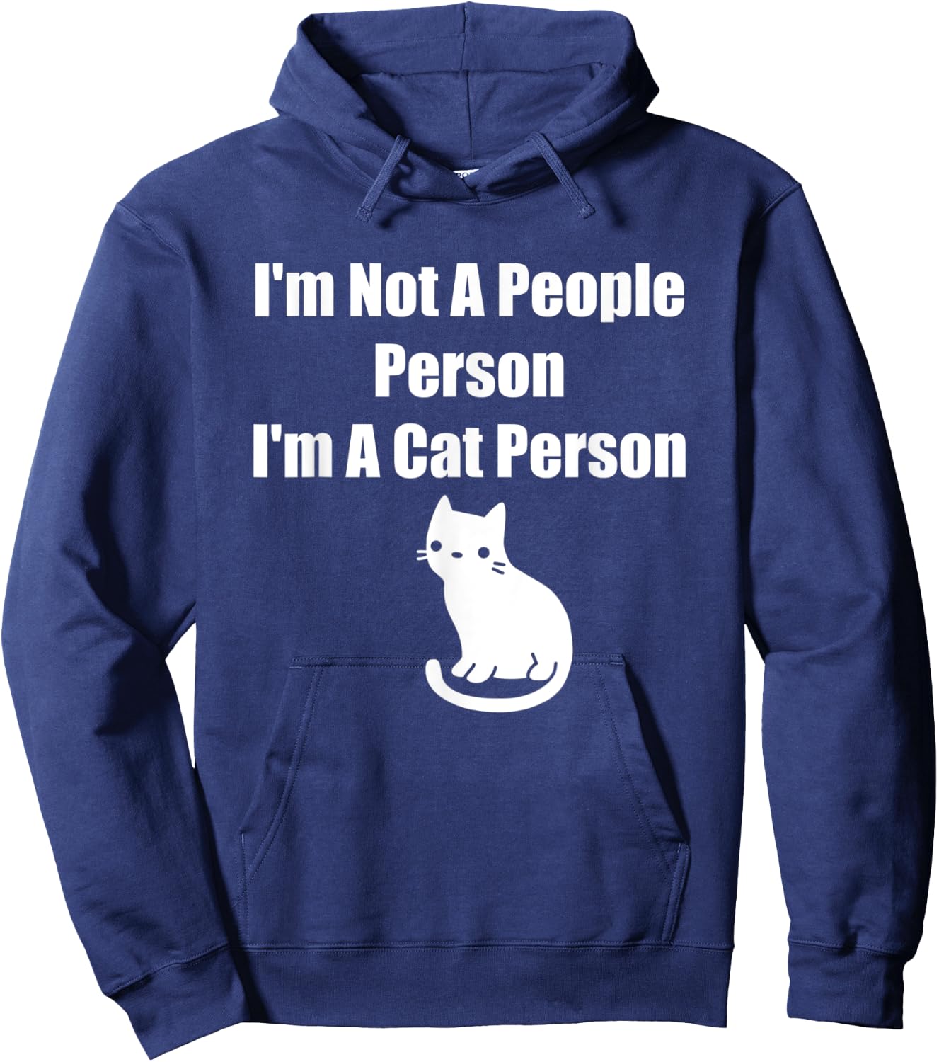 I'm Not A People Person I'm A Cat Person Hoodie - Hoodie | Navy