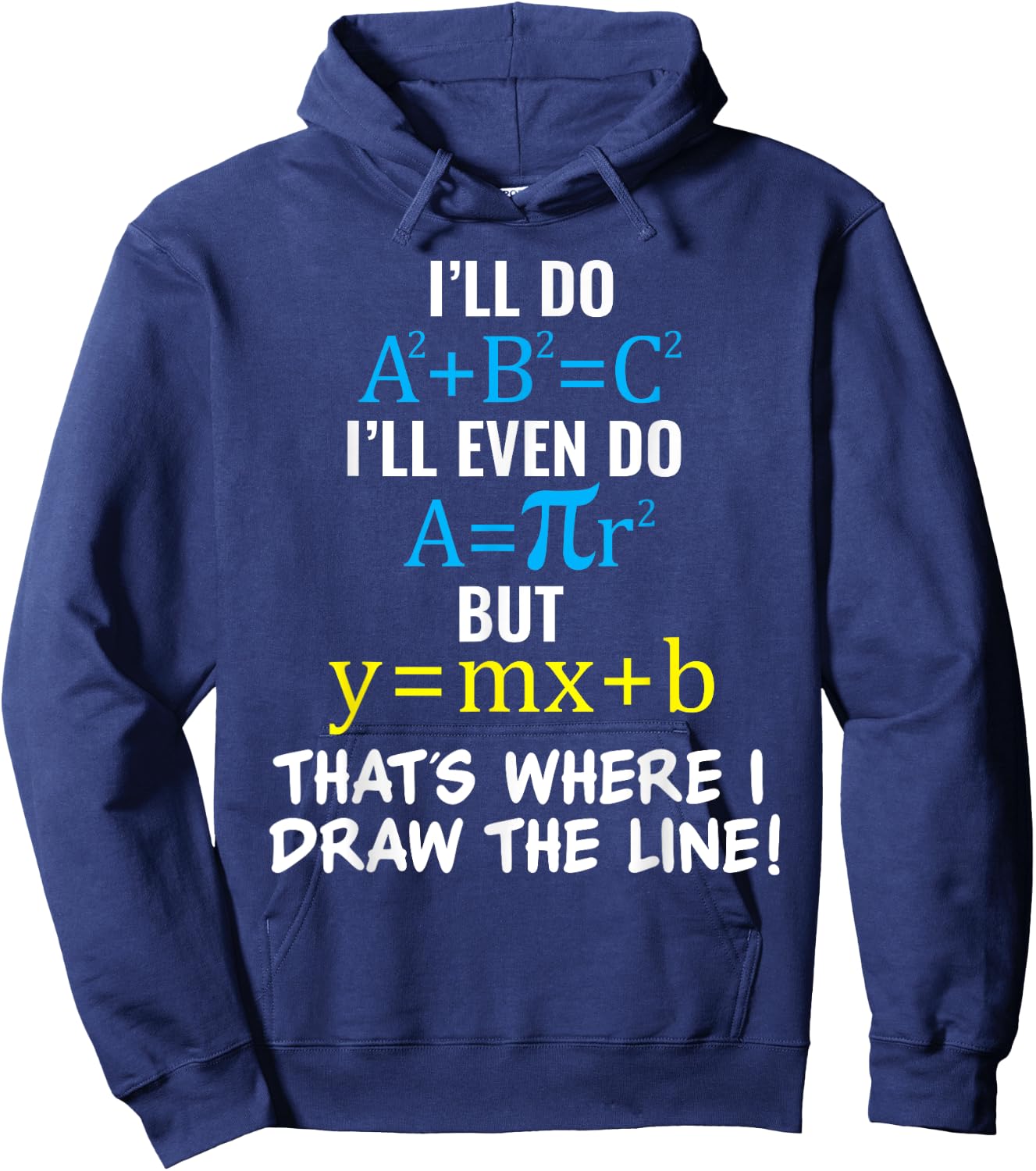 Basic Math Pun T Shirt Meme for Youth Teen Girls & Boys Hoodie - Hoodie | Navy