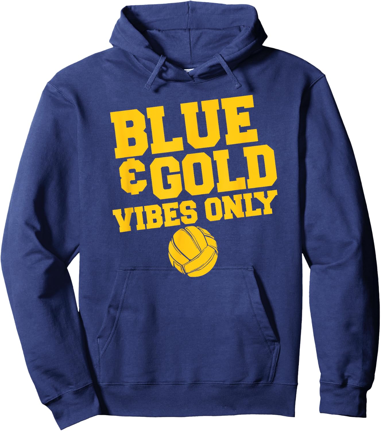Blue Gold Game Day High School Volleyball Group Team Hoodie - Hoodie | Navy
