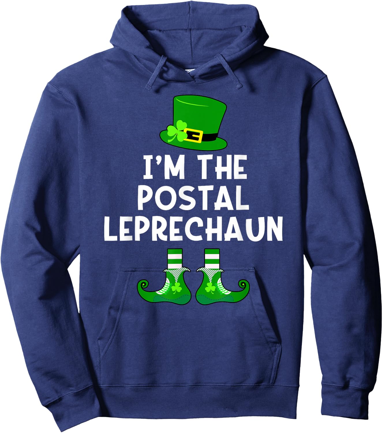 Postal Worker Leprechaun Funny St Patrick's Day Hoodie - Hoodie | Navy