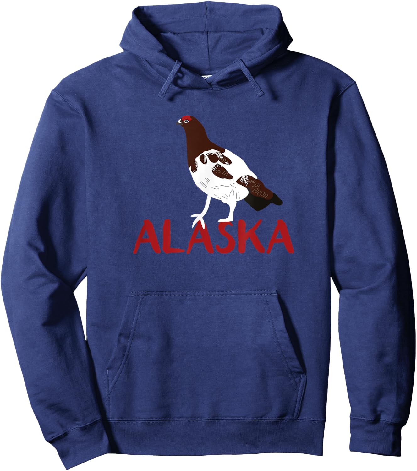 Willow Ptarmigan Alaska State Bird Souvenir Style Hoodie - Hoodie | Navy