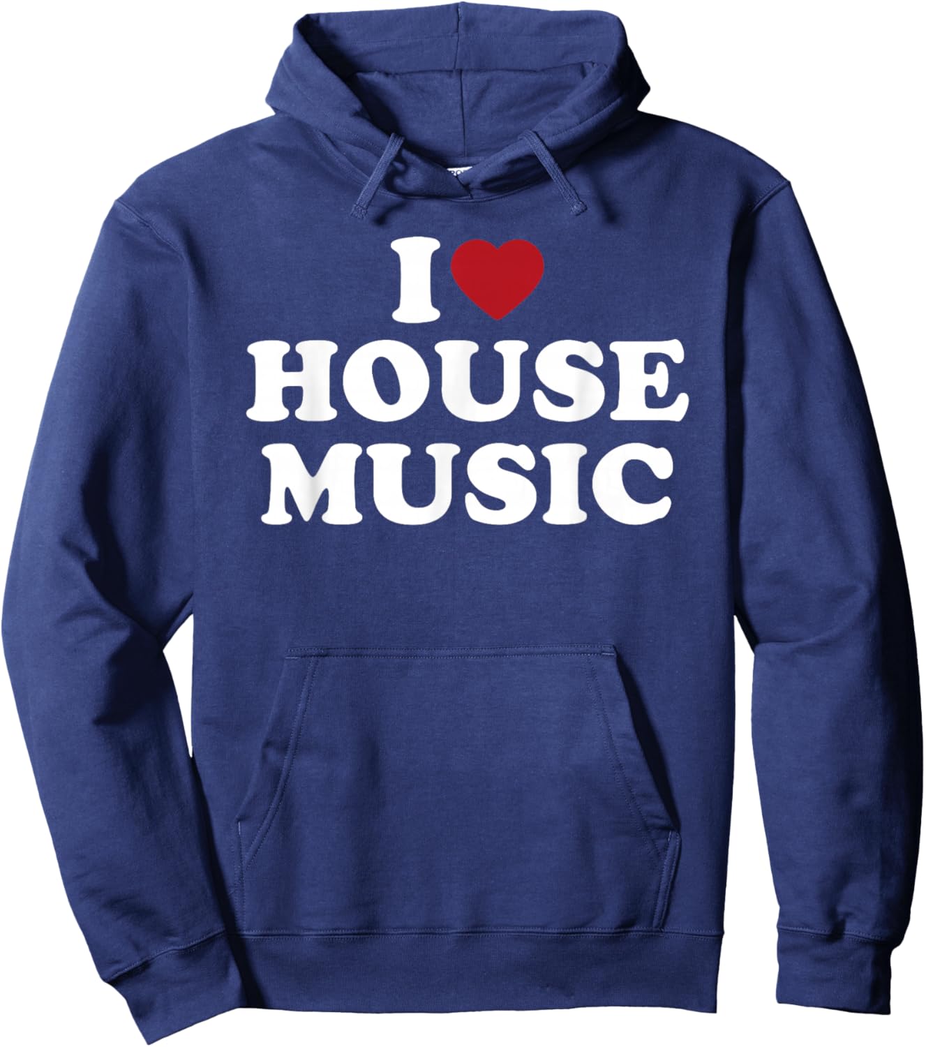 House Music I Love Heart Rave Club DJ EDM Techno Hoodie - Hoodie | Navy