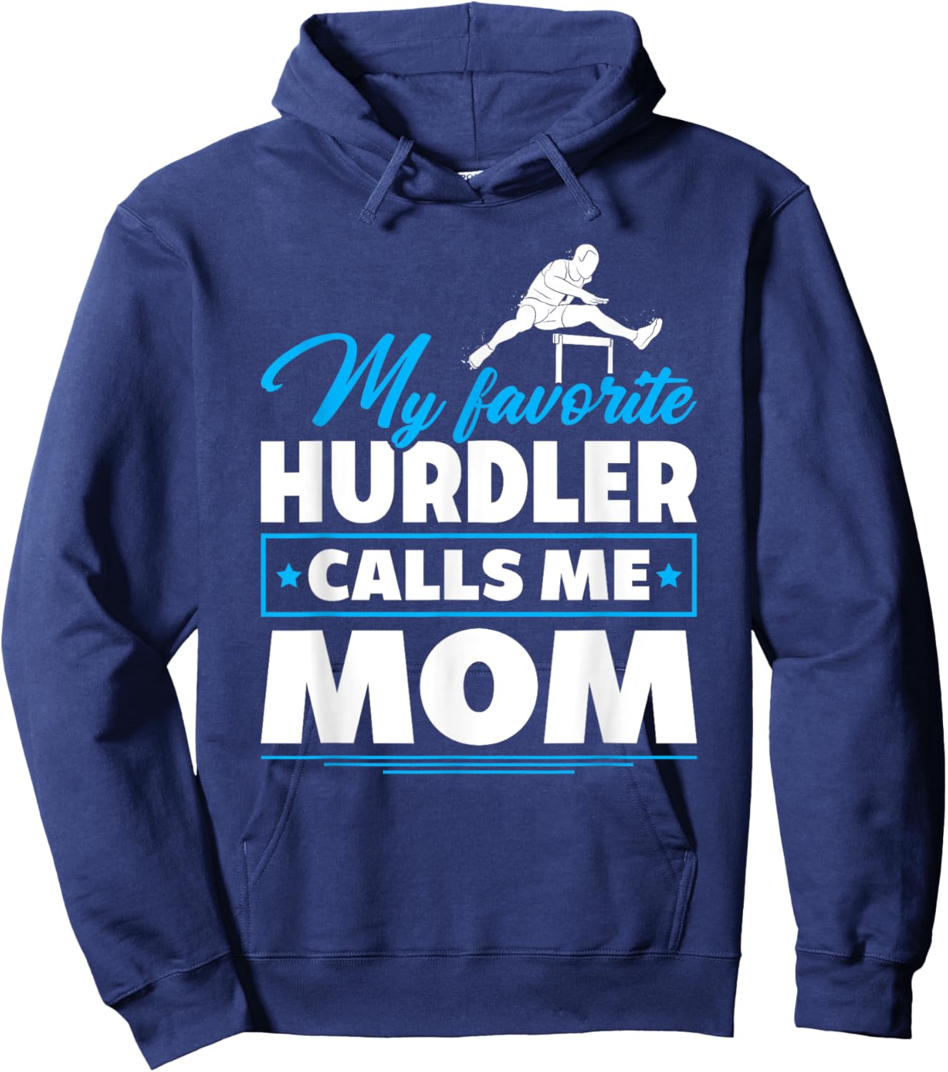 Hurdling Mom Hurdles Proud Track And Field Hurdler Mom Hoodie - Hoodie | Navy