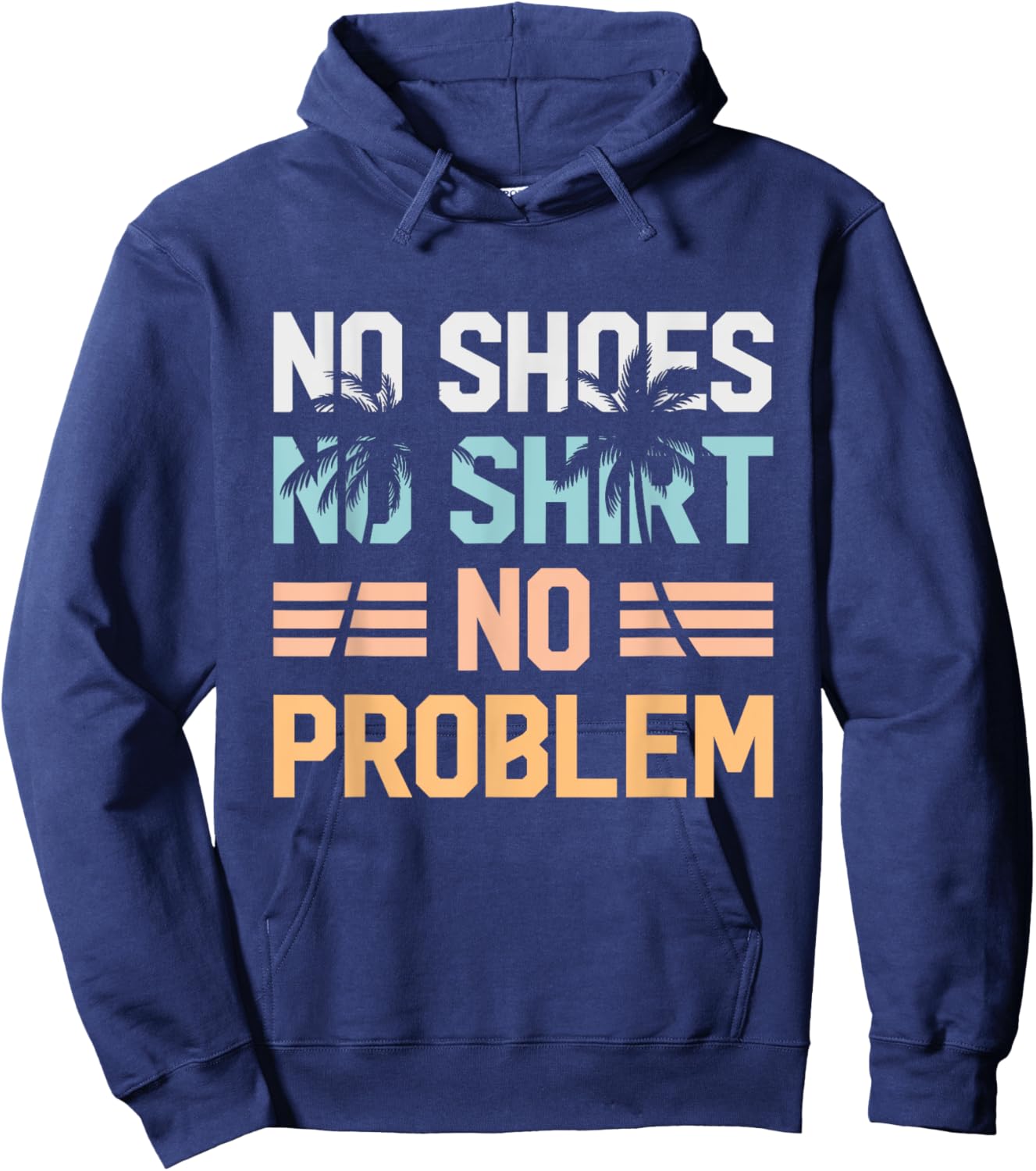 No Shoes Shirt No Problem Coconut Tree Country Music Hoodie - Hoodie | Navy