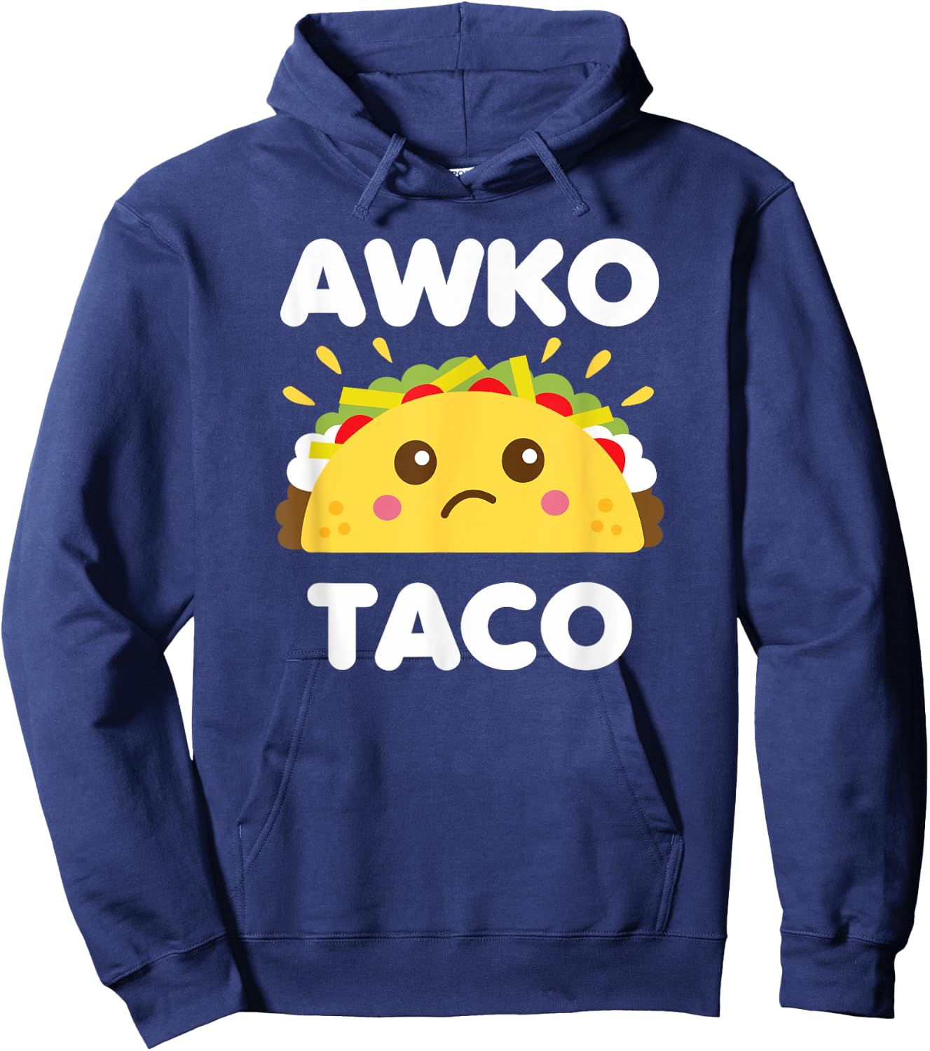 Awko Taco Awkward Funny Cute Kawaii Food Hoodie - Hoodie | Navy