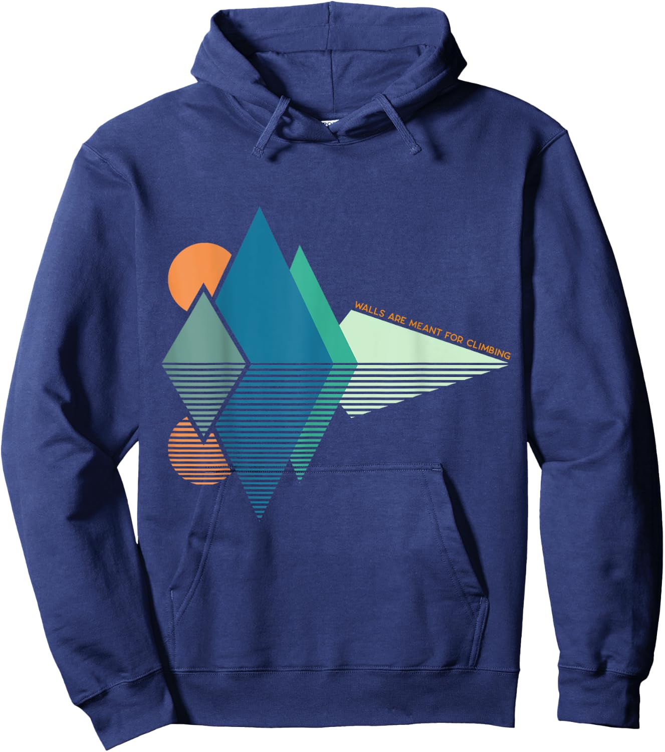 Rock Climbing vintage - Walls are meant for climbing Hoodie - Hoodie | Navy