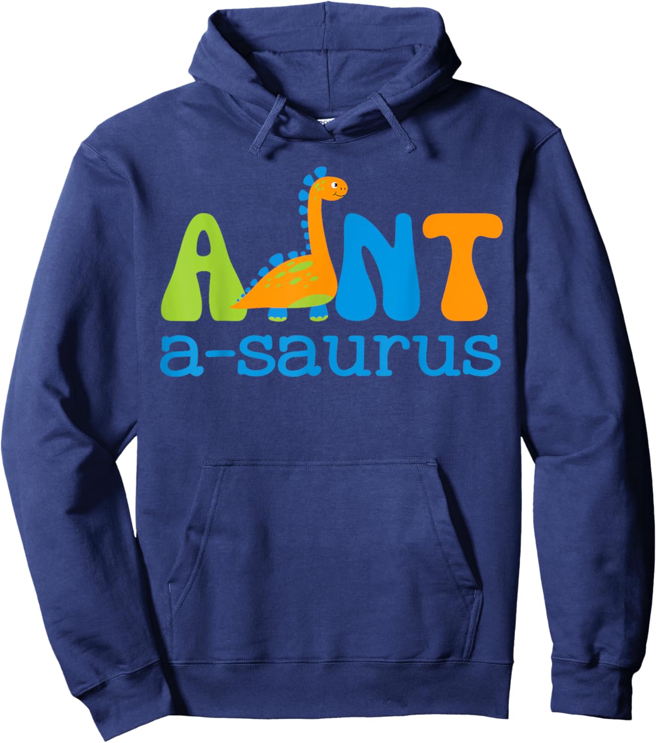Auntsaurus T Rex Dinosaur Aunt Saurus Family Matching Hoodie - Hoodie | Navy