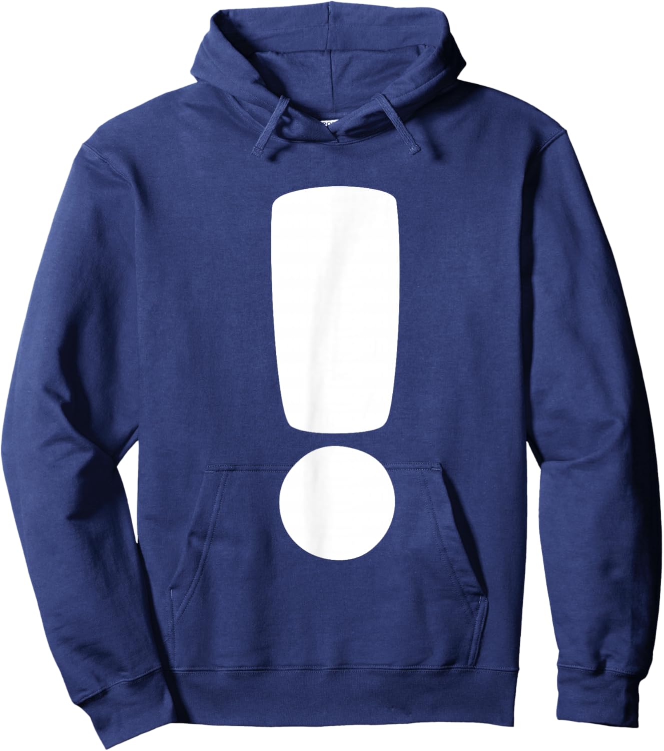 Exclamation Mark Costume Fancy Dress Partner Duo Carnival Quiz Hoodie - Hoodie | Navy