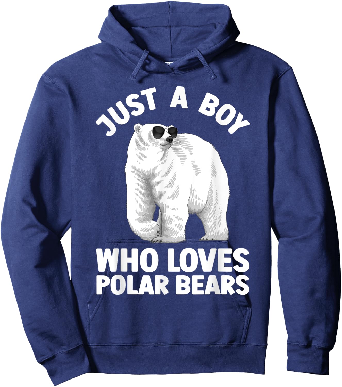 Cute Polar Bear Design Boys Arctic Polar Bear Lover Hoodie - Hoodie | Navy