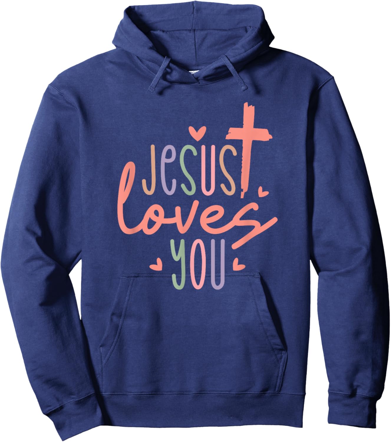 Jesus Loves You - Christian Religious Catholic Hoodie - Hoodie | Navy