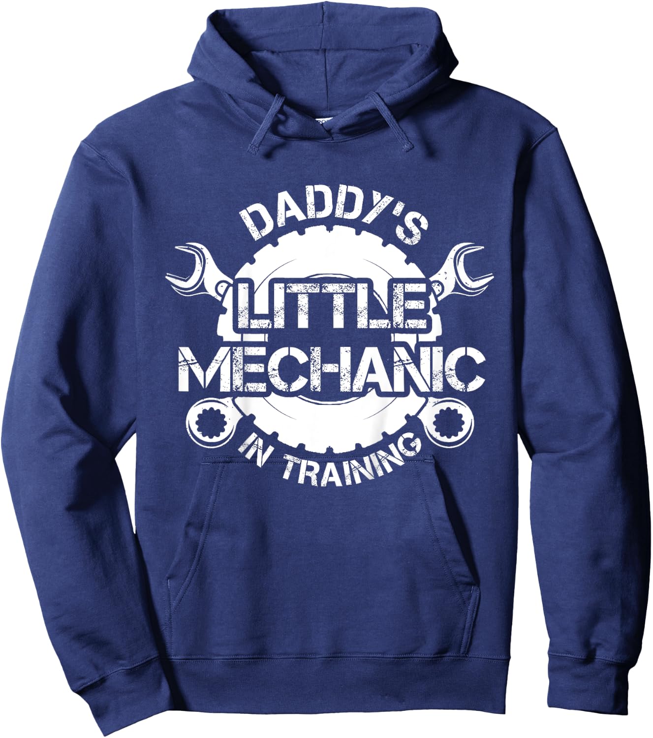 Daddy's Little Mechanic In Training Kids Proud Dad Mechanic Hoodie - Hoodie | Navy