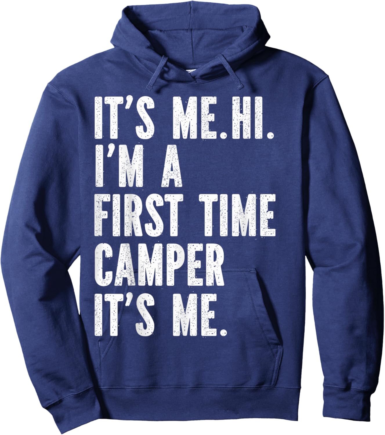 Summer Camp first time Camper cute fun retro bold design Hoodie - Hoodie | Navy