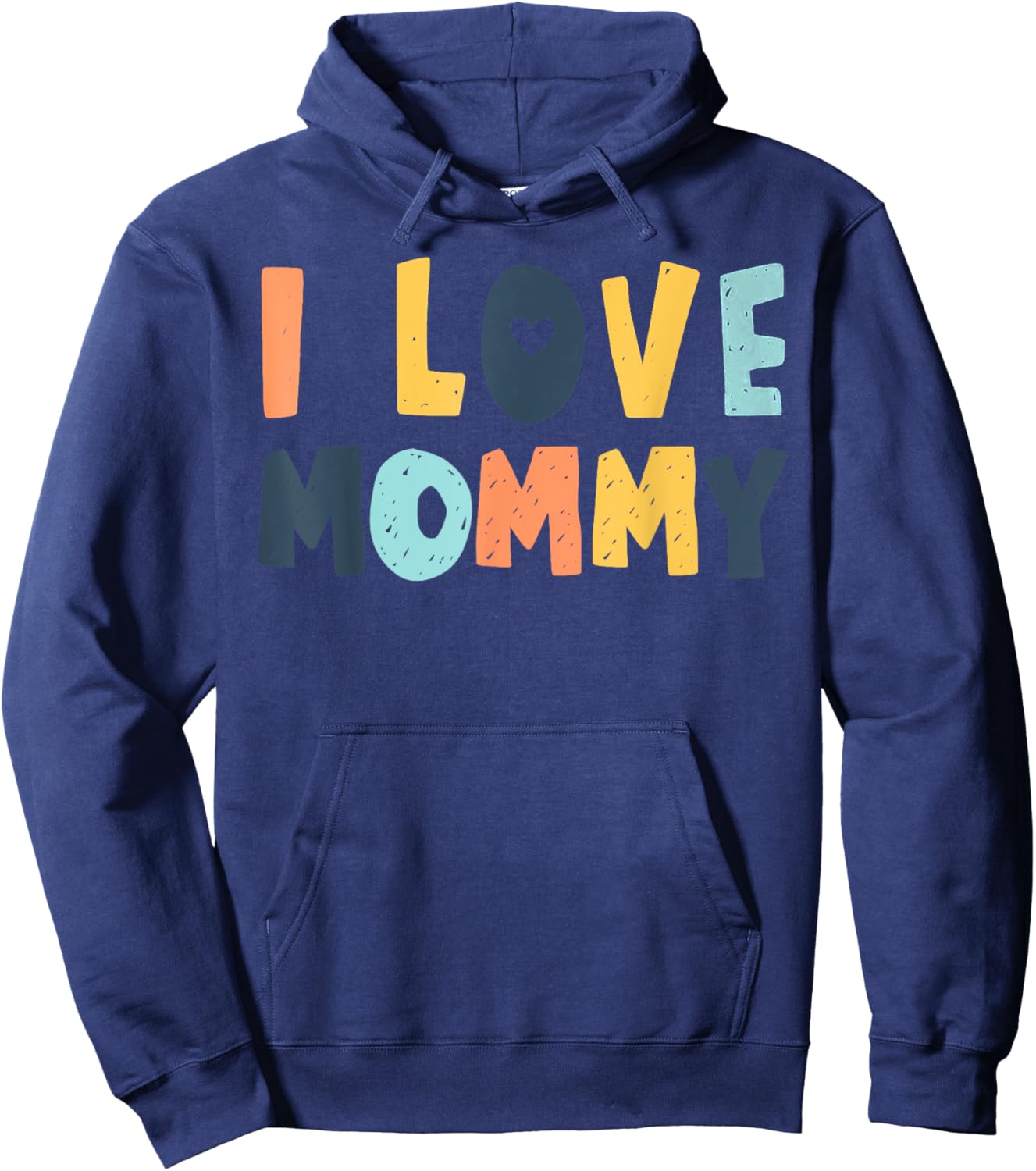 I Love My Mommy Heart Hoodie - Hoodie | Navy