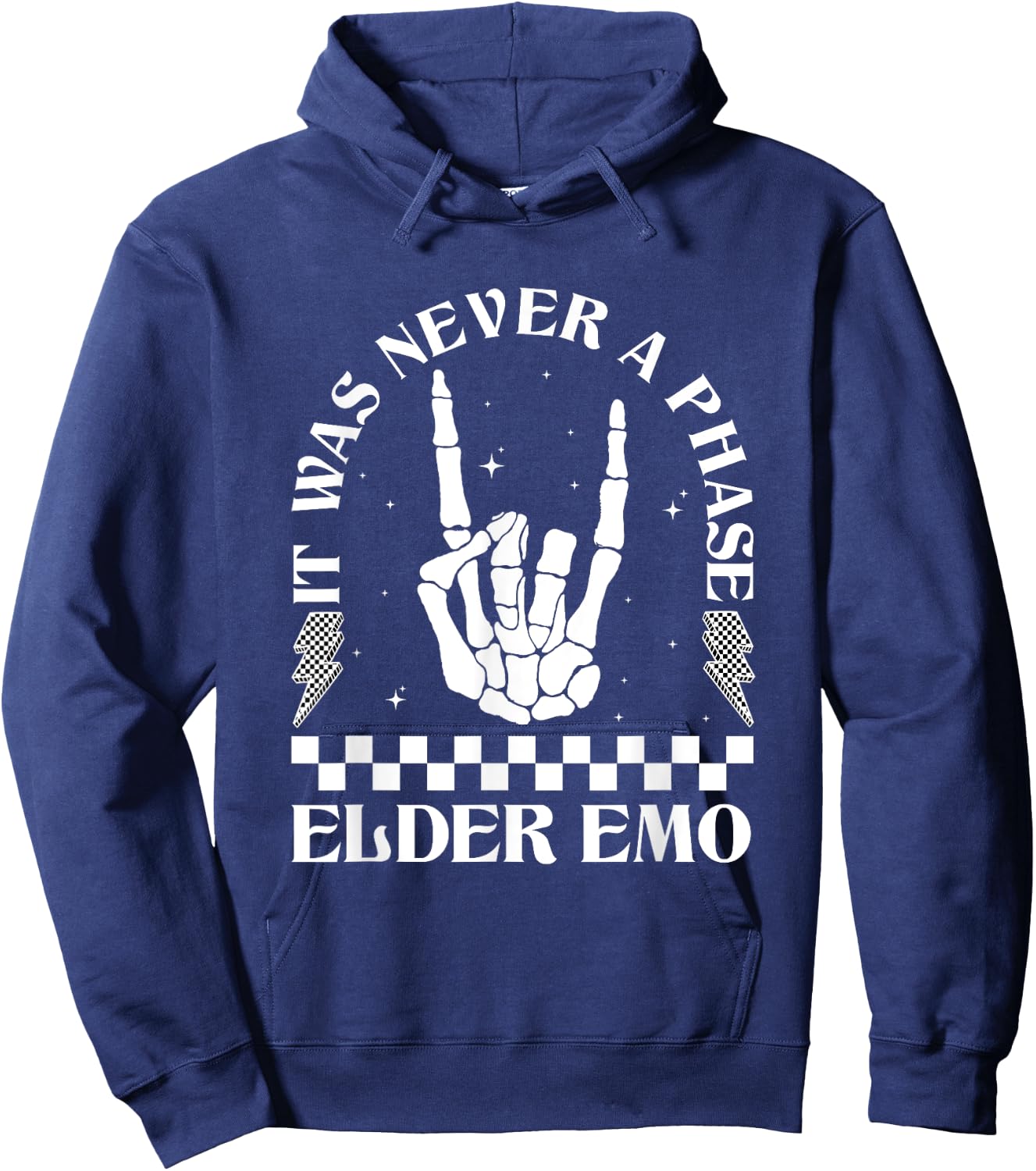 Vintage Elder Emo Club It was Never A Phase Goth Emo Music Hoodie - Hoodie | Navy