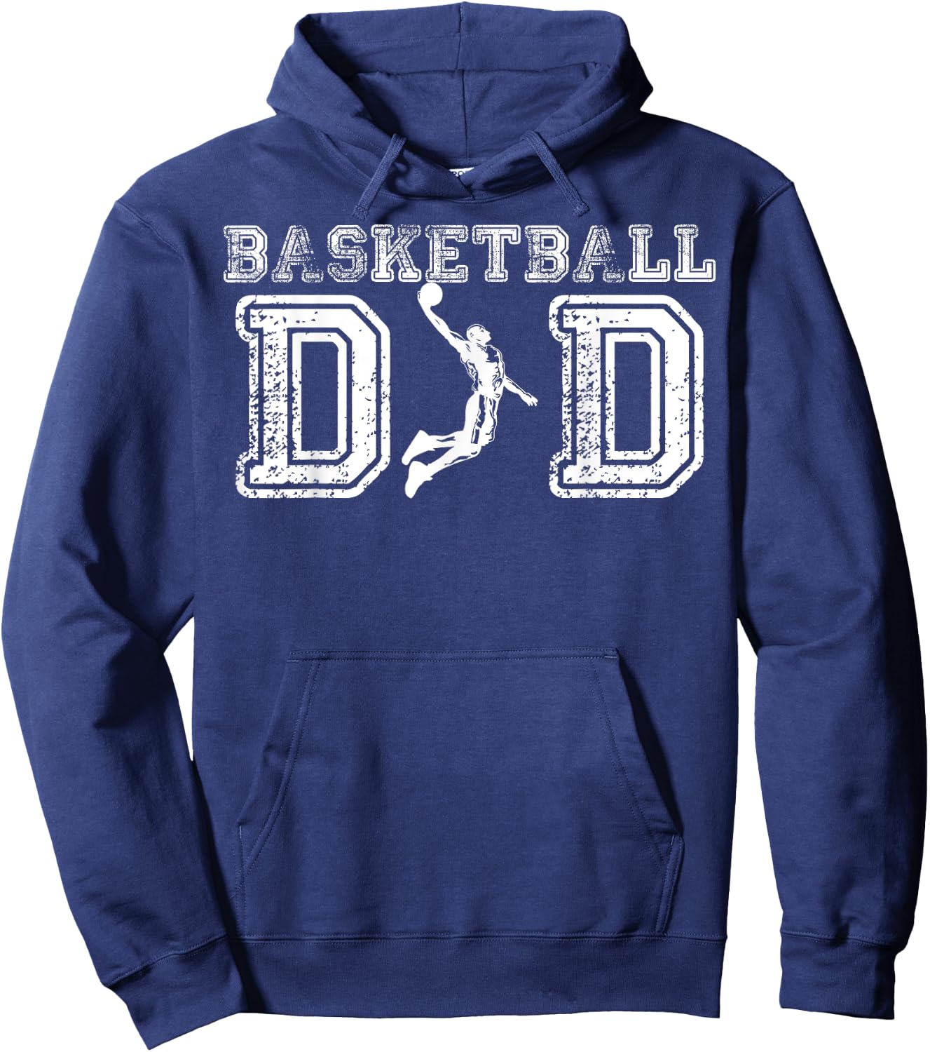 Basketball Dad Fathers Day Gift Daddy Papa Father Hoodie - Hoodie | Navy