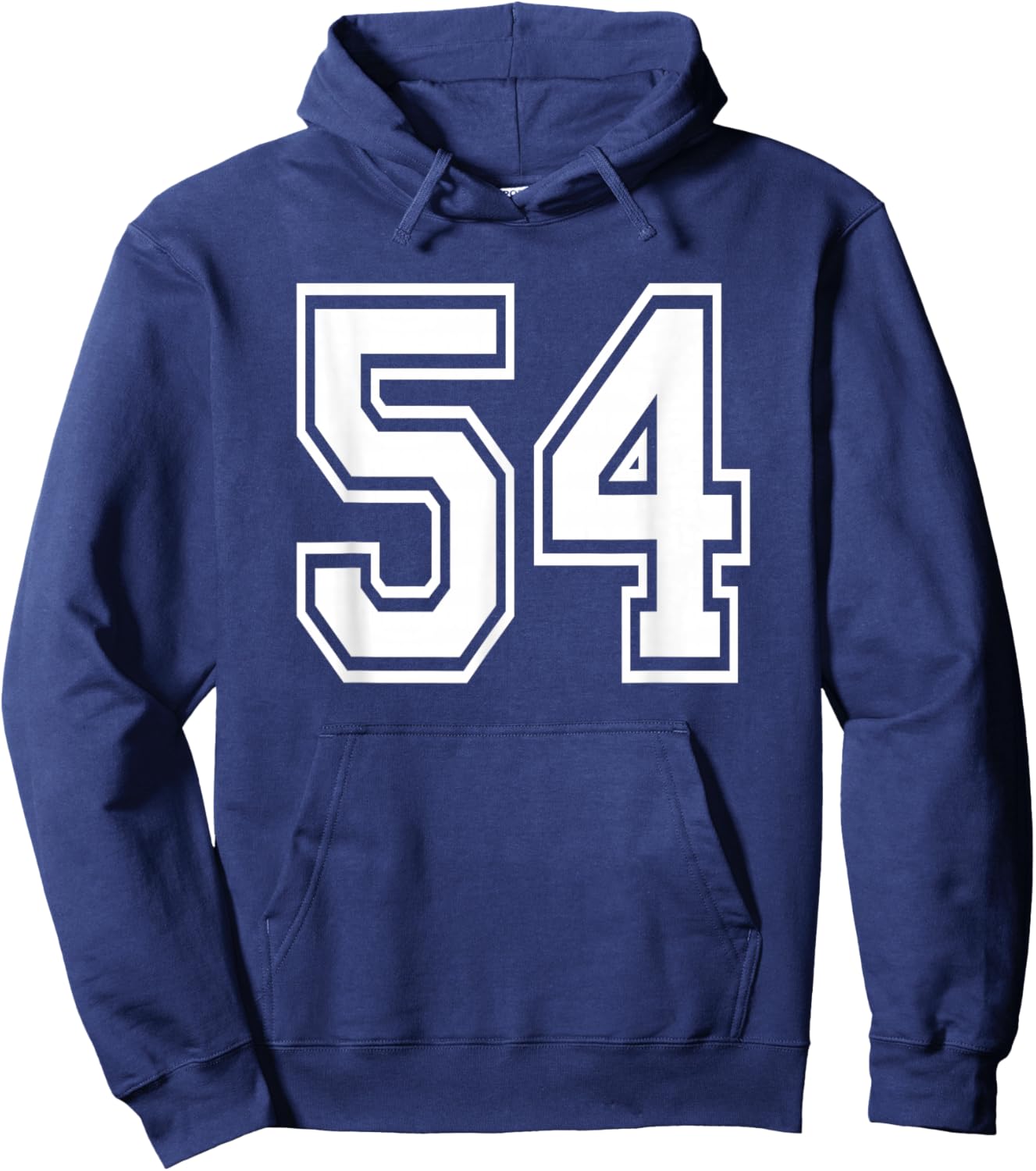 Number 54 Birthday Gift Sports Player Team Numbered Jersey Hoodie - Hoodie | Navy