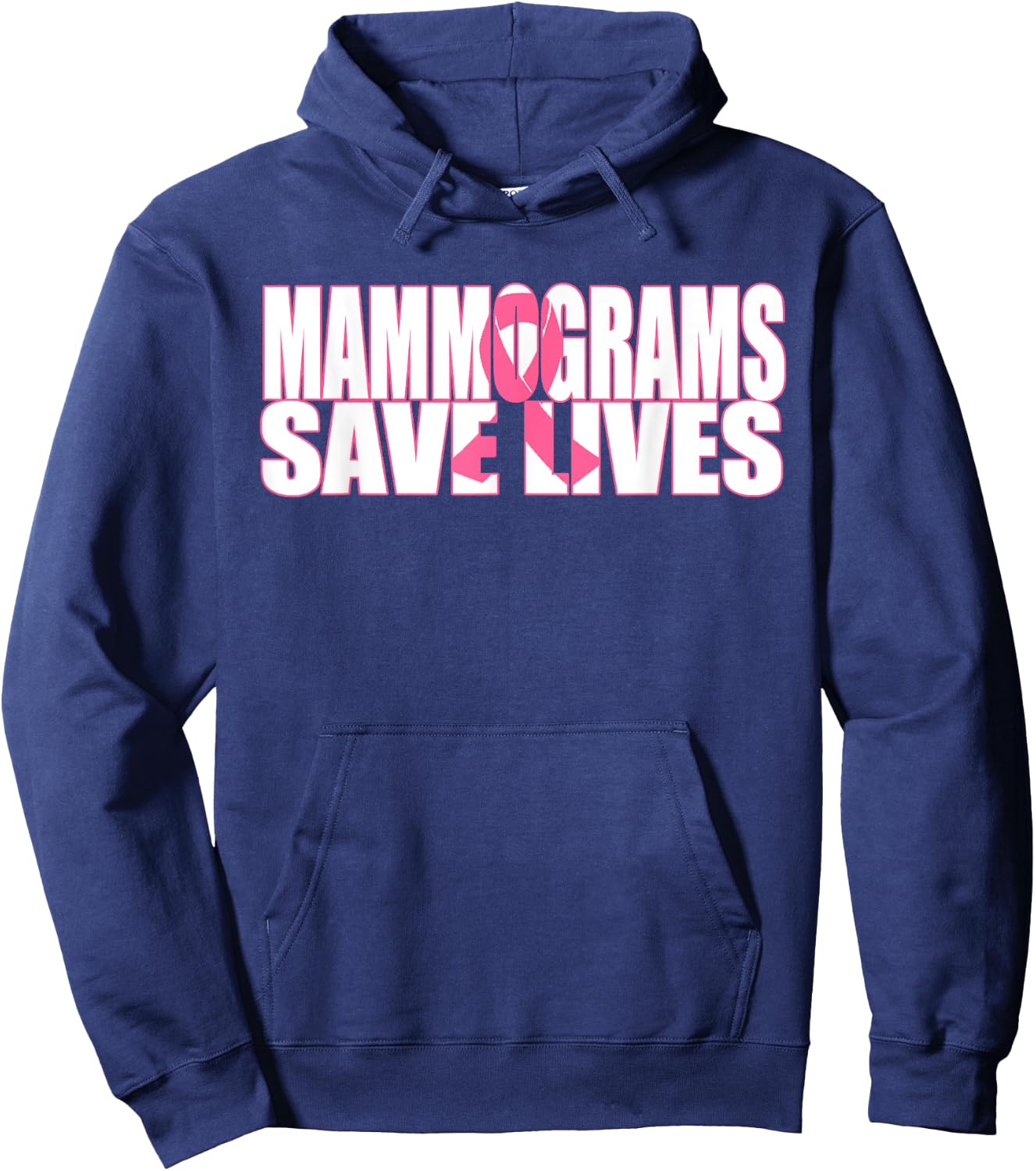 Mammograms Save Lives Breast Cancer Awareness T Shirt Hoodie - Hoodie | Navy