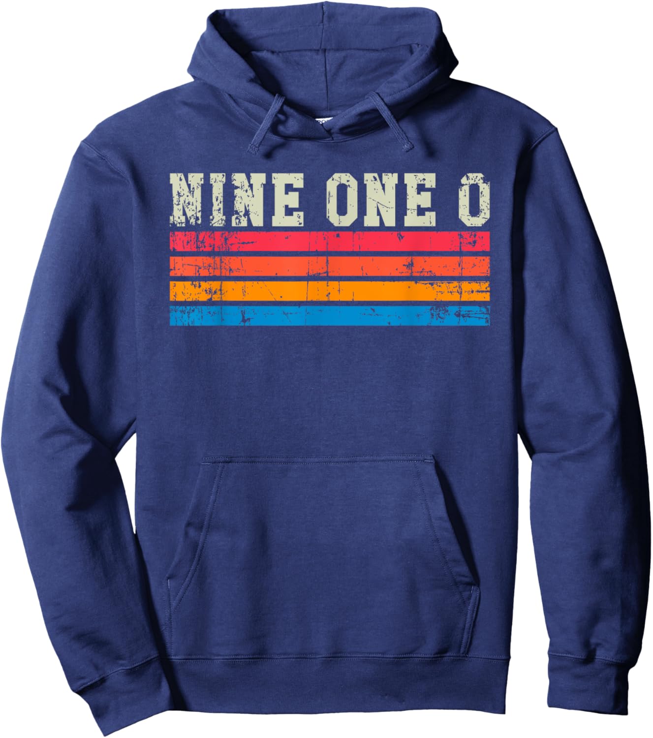 Fayetteville North Carolina Vintage Retro Area Code Hoodie - Hoodie | Navy