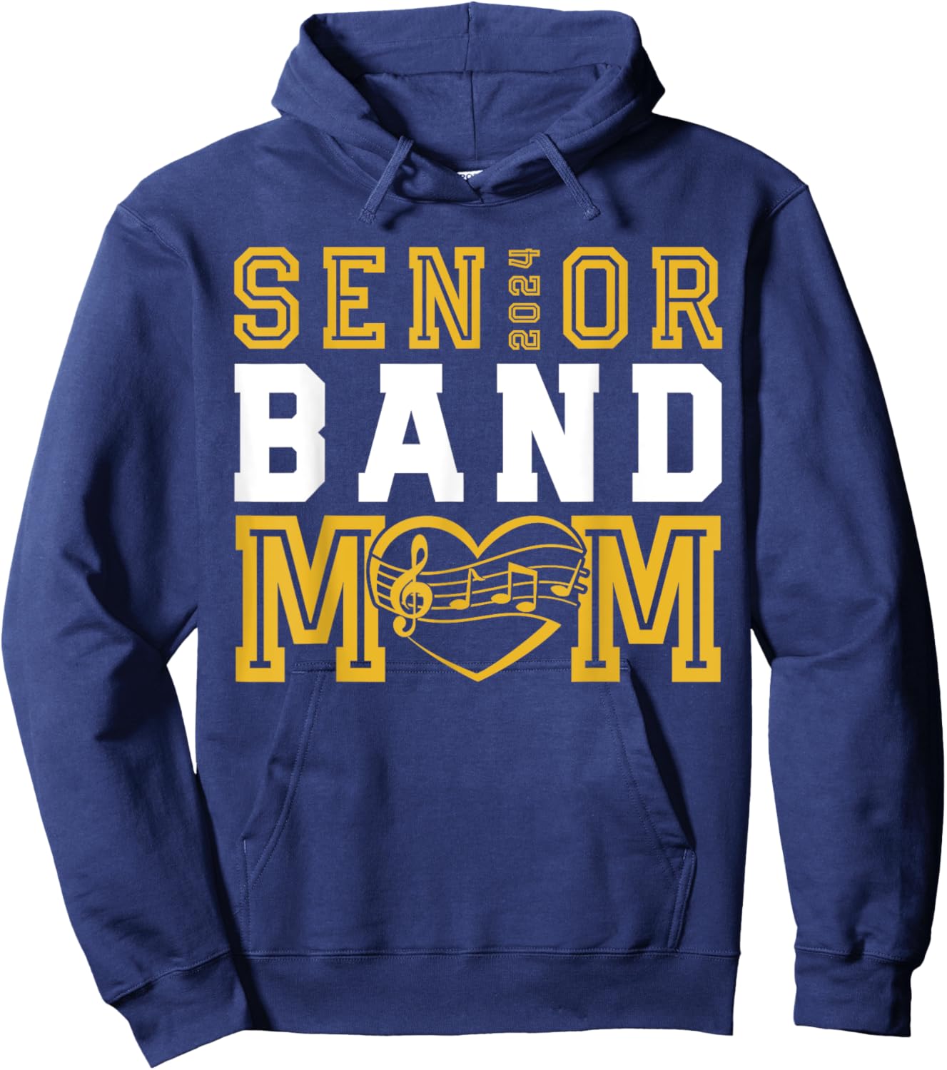 Senior Band Mom Class of 2024 Marching Band Parent Hoodie - Hoodie | Navy