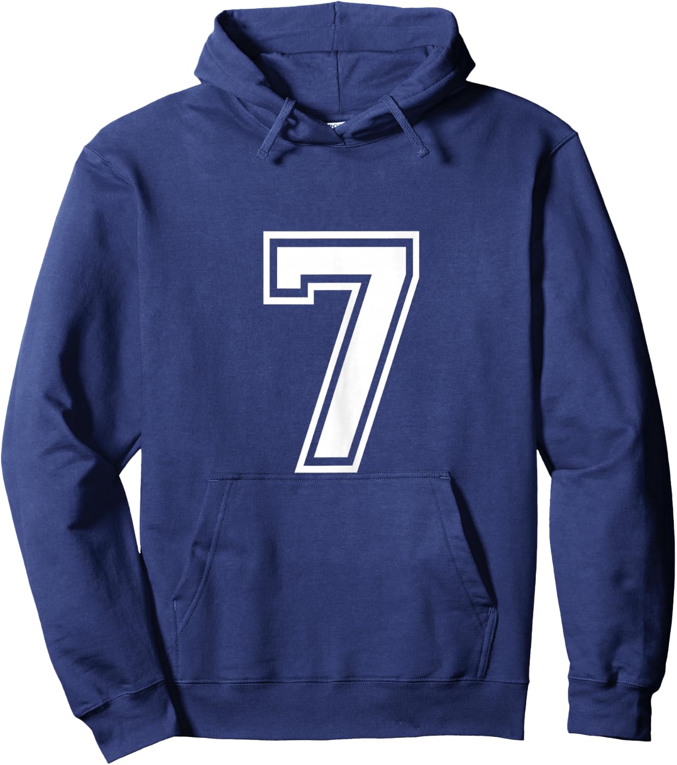 Number 7 Birthday Gift Sports Player Team Numbered Jersey Hoodie - Hoodie | Navy
