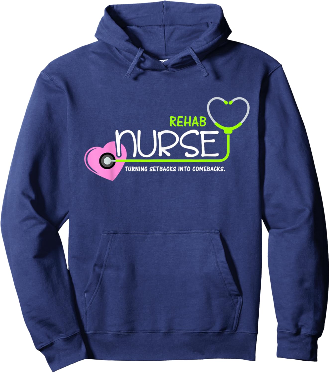 Cute Turning setbacks into comebacks for Rehab Nurse Hoodie - Hoodie | Navy