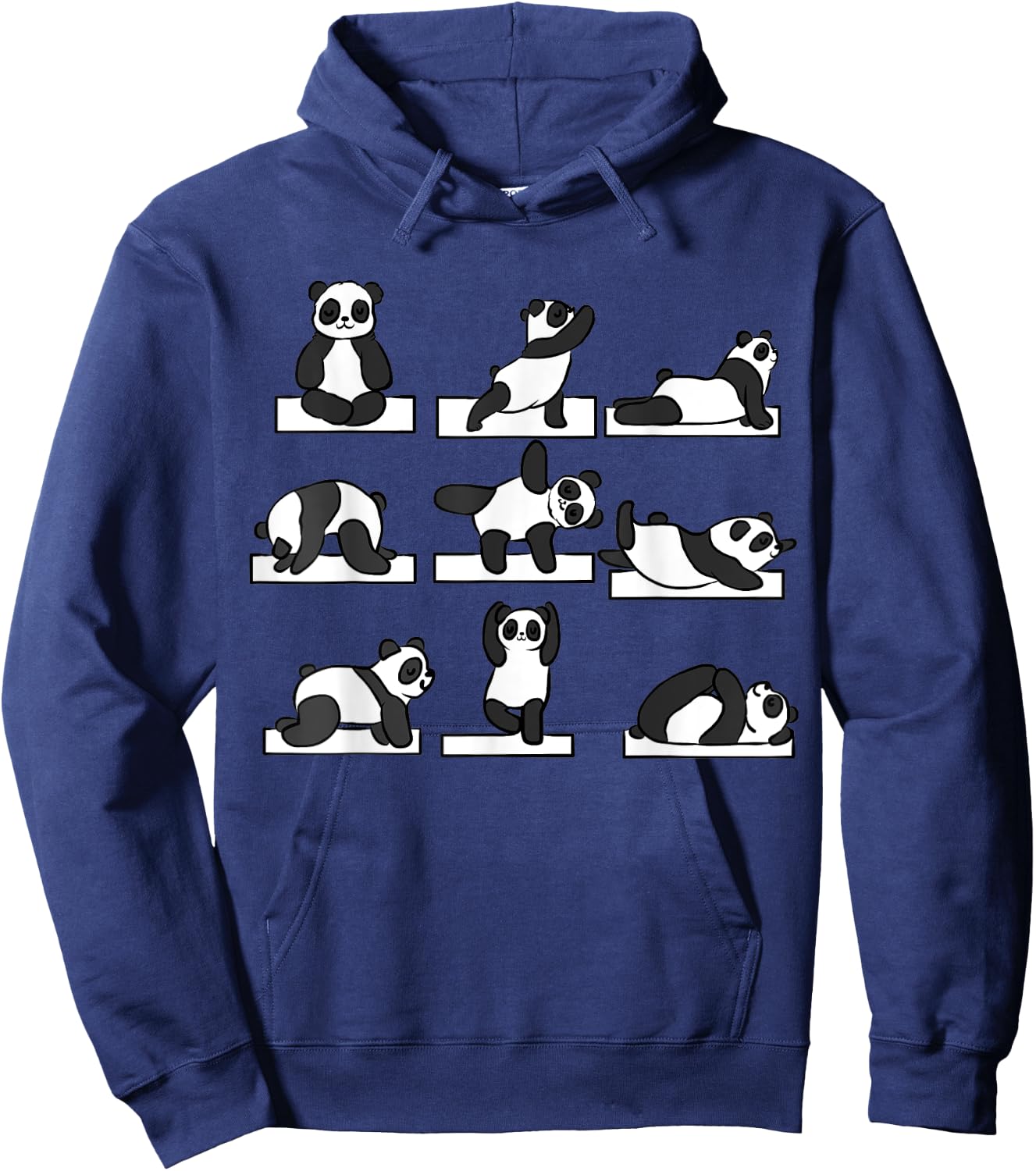Funny Panda Yoga Women Pilates Gifts Her Lovers Kids Hoodie - Hoodie | Navy
