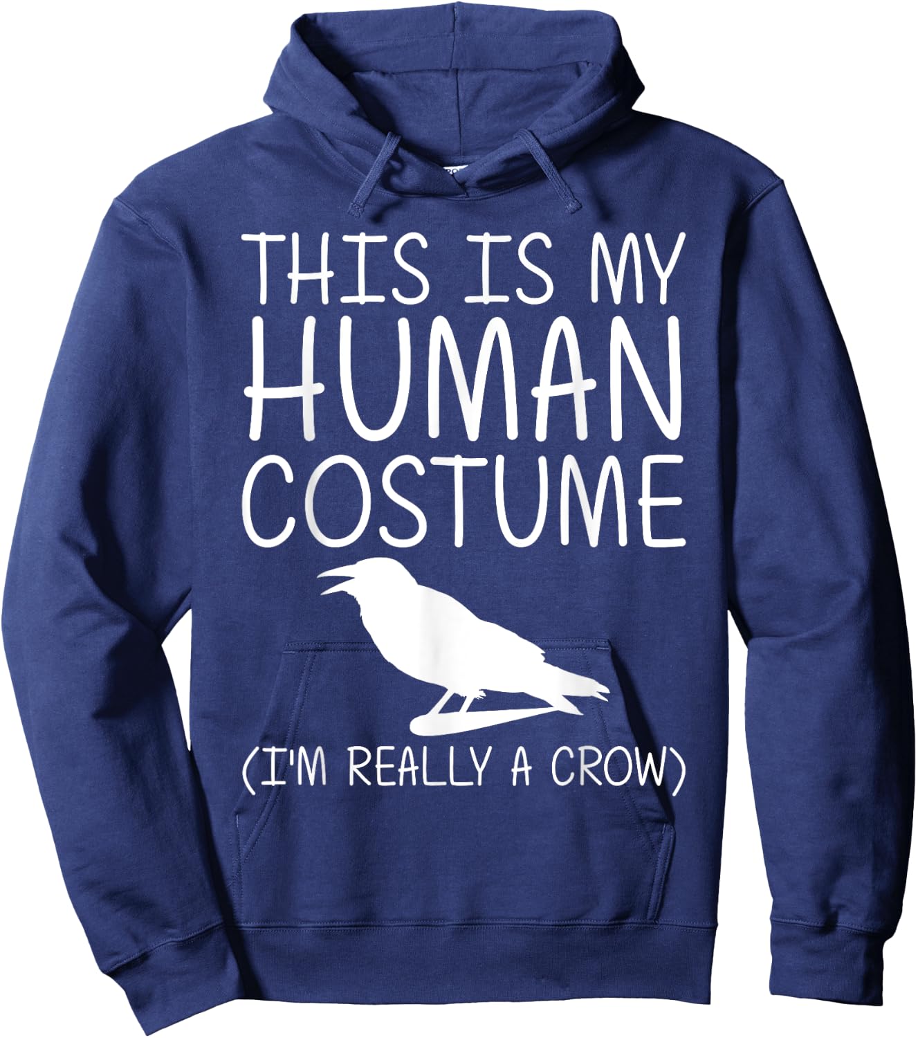 Crow Easy Halloween Human Costume Raven Bird DIY Gift Hoodie - Hoodie | Navy