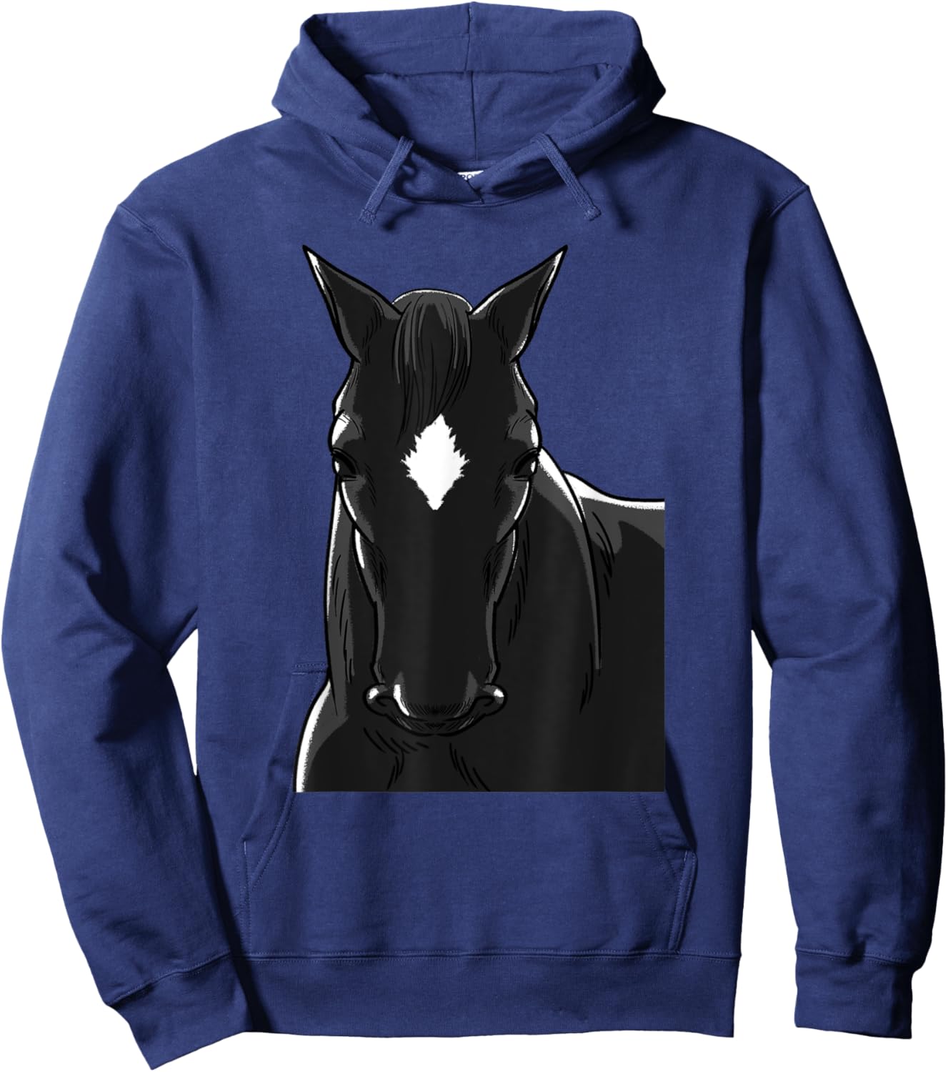 Black Stallion Horse Colt Horseback Riding Owner Gift Hoodie - Hoodie | Navy