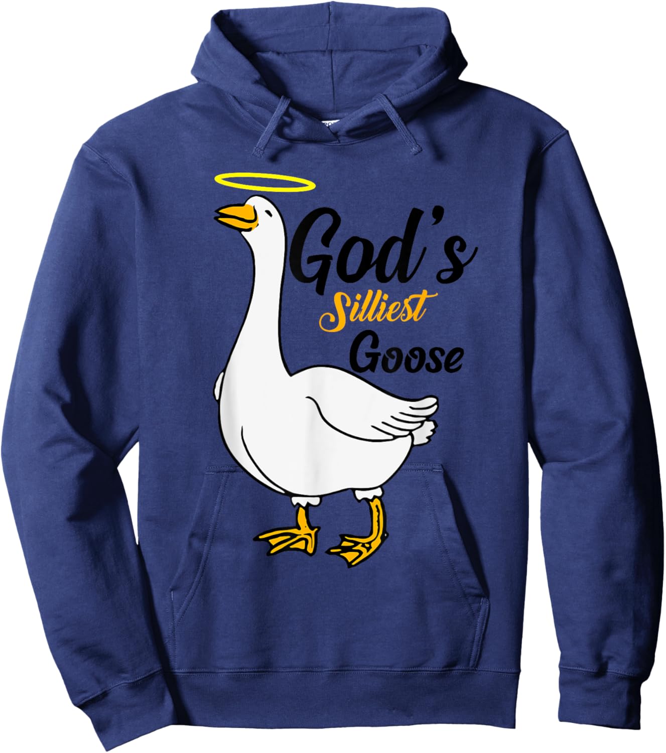 God's Silliest Goose Bird Animal Goose Honk Memes Lovers Hoodie - Hoodie | Navy