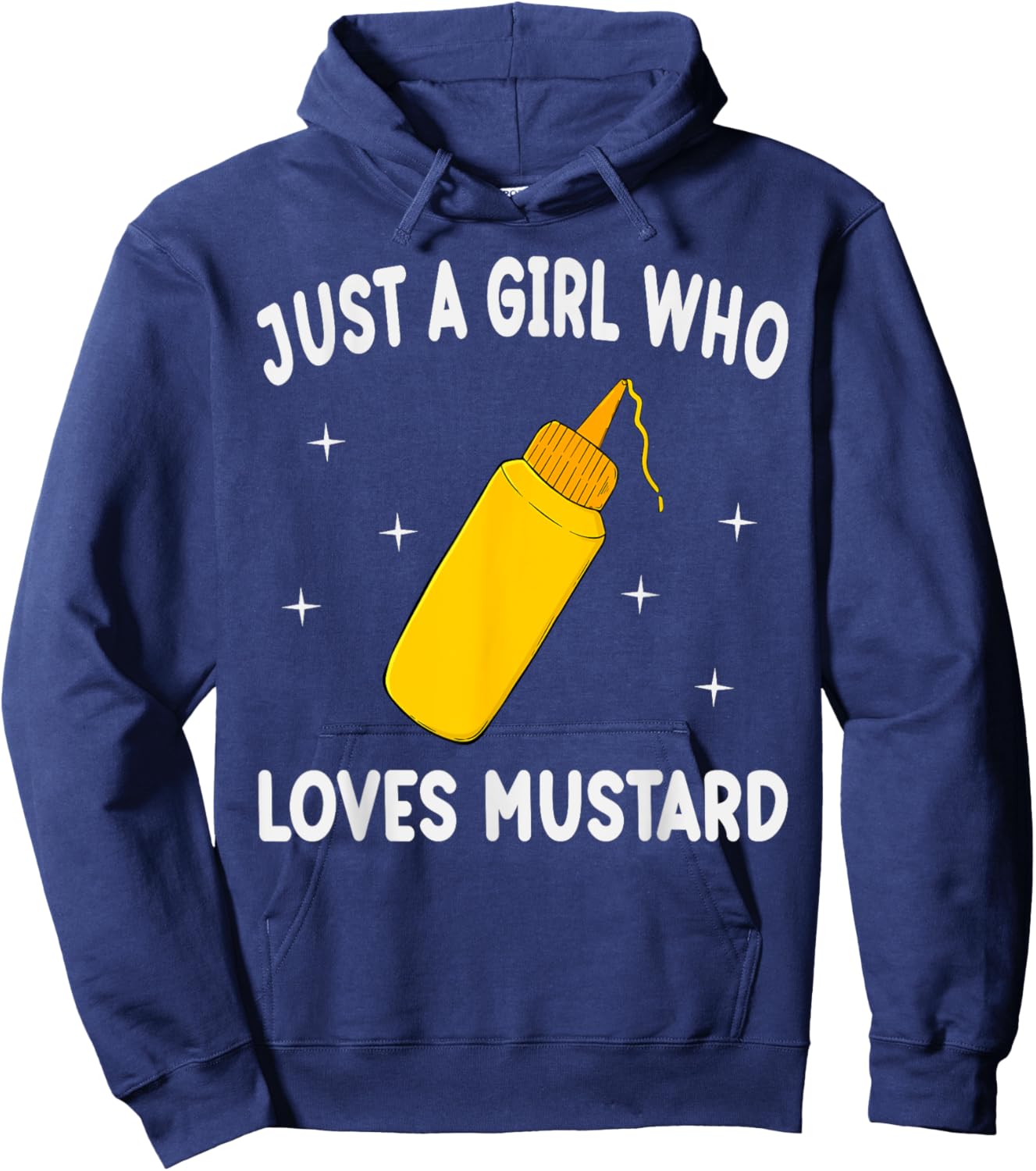 Just A Girl Who Loves Mustard Funny Mustard Lover Gift Hoodie - Hoodie | Navy